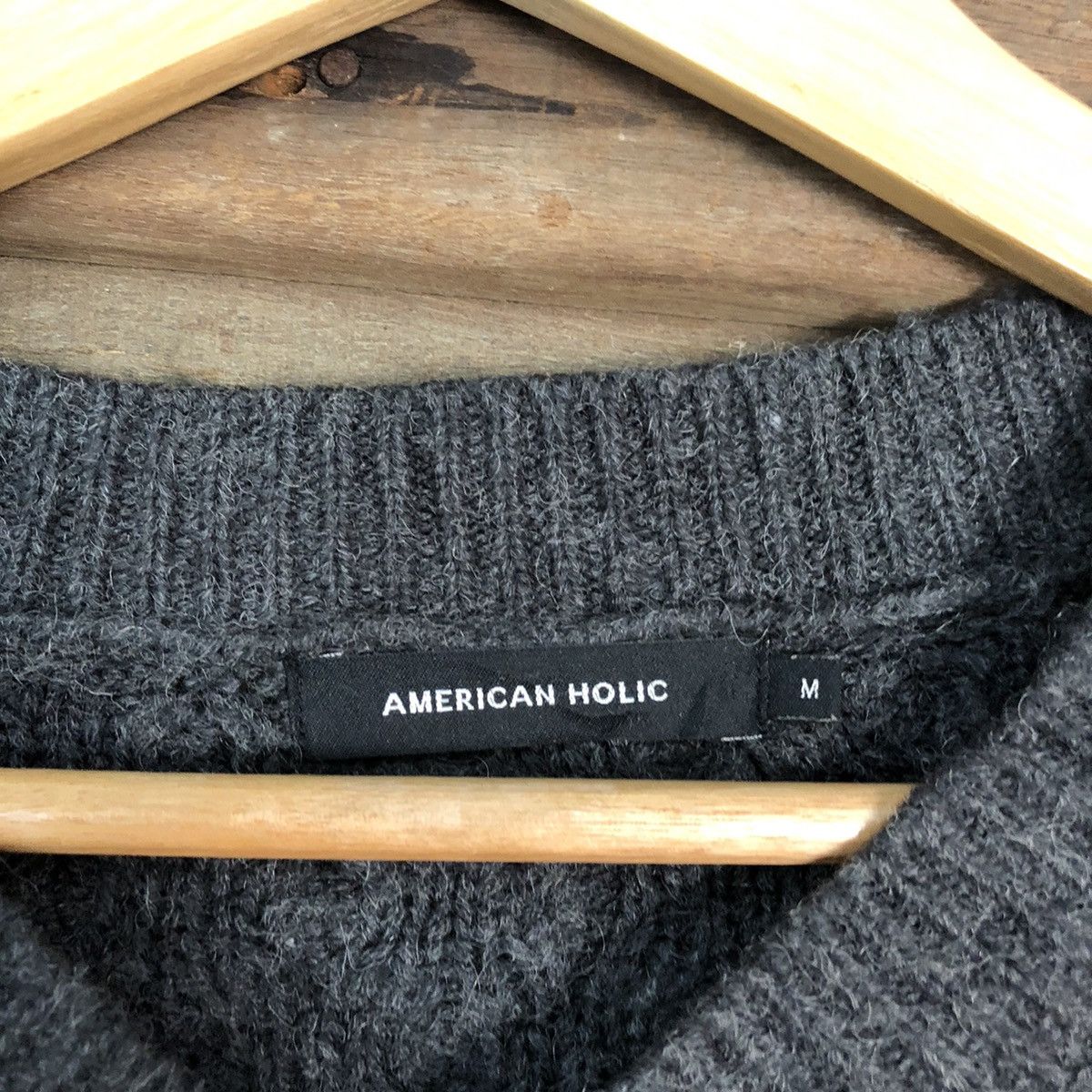 Aran Isles Knitwear × Japanese Brand American Holic Grey aran isle cable Knitwear #6823 Size US M / EU 48-50 / 2 - 7 Thumbnail