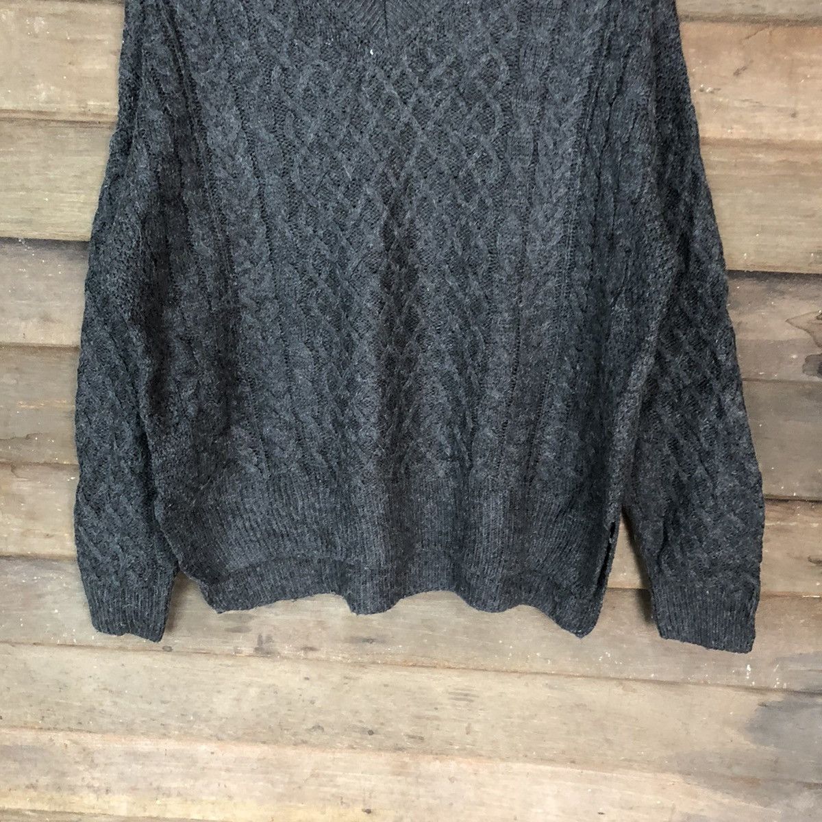 Aran Isles Knitwear × Japanese Brand American Holic Grey aran isle cable Knitwear #6823 Size US M / EU 48-50 / 2 - 3 Thumbnail