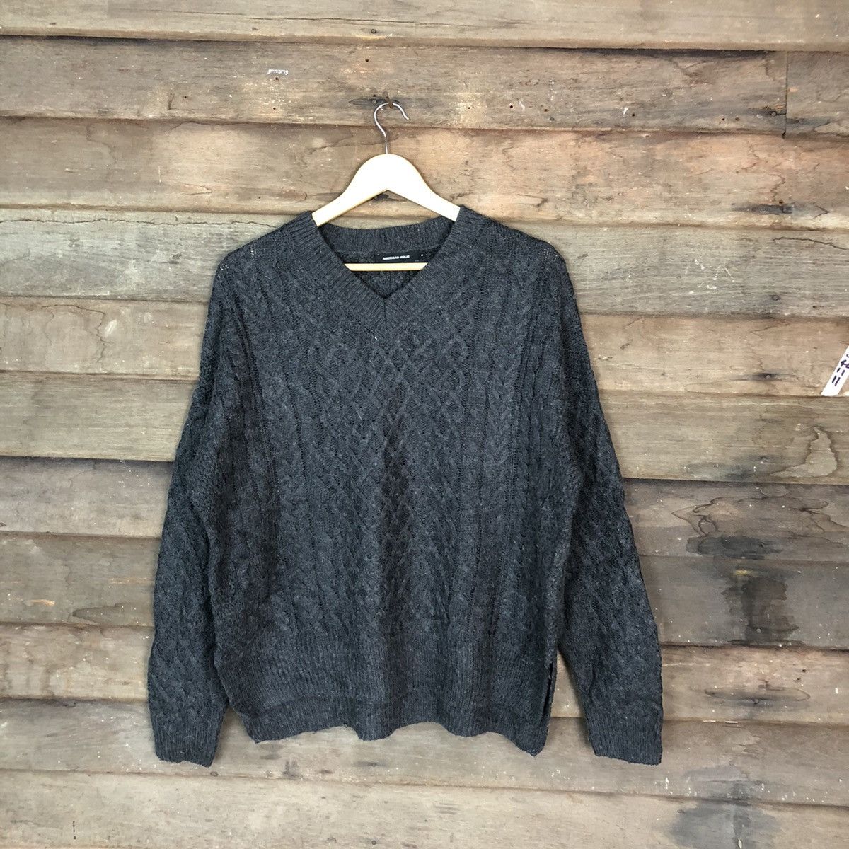 Aran Isles Knitwear × Japanese Brand American Holic Grey aran isle cable Knitwear #6823 Size US M / EU 48-50 / 2 - 1 Thumbnail