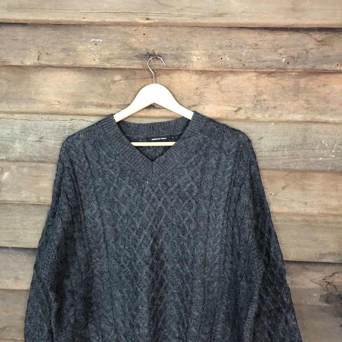 Aran Isles Knitwear × Japanese Brand American Holic Grey aran isle cable Knitwear #6823 Size US M / EU 48-50 / 2 - 2 Thumbnail