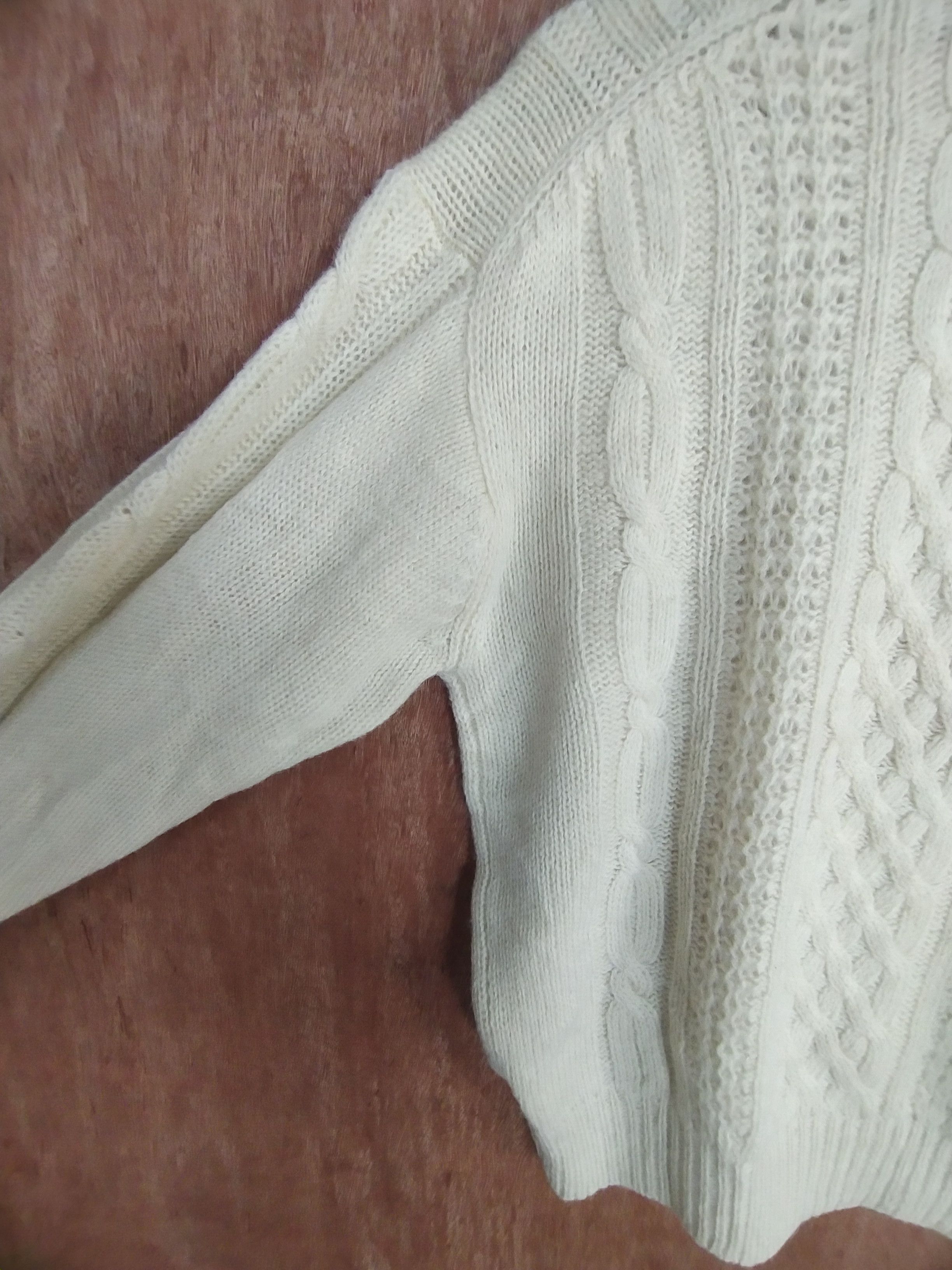 Aran Isles Knitwear × Express × Japanese Brand Express cream homespun cable knitwear #S031 Size US L / EU 52-54 / 3 - 9 Thumbnail