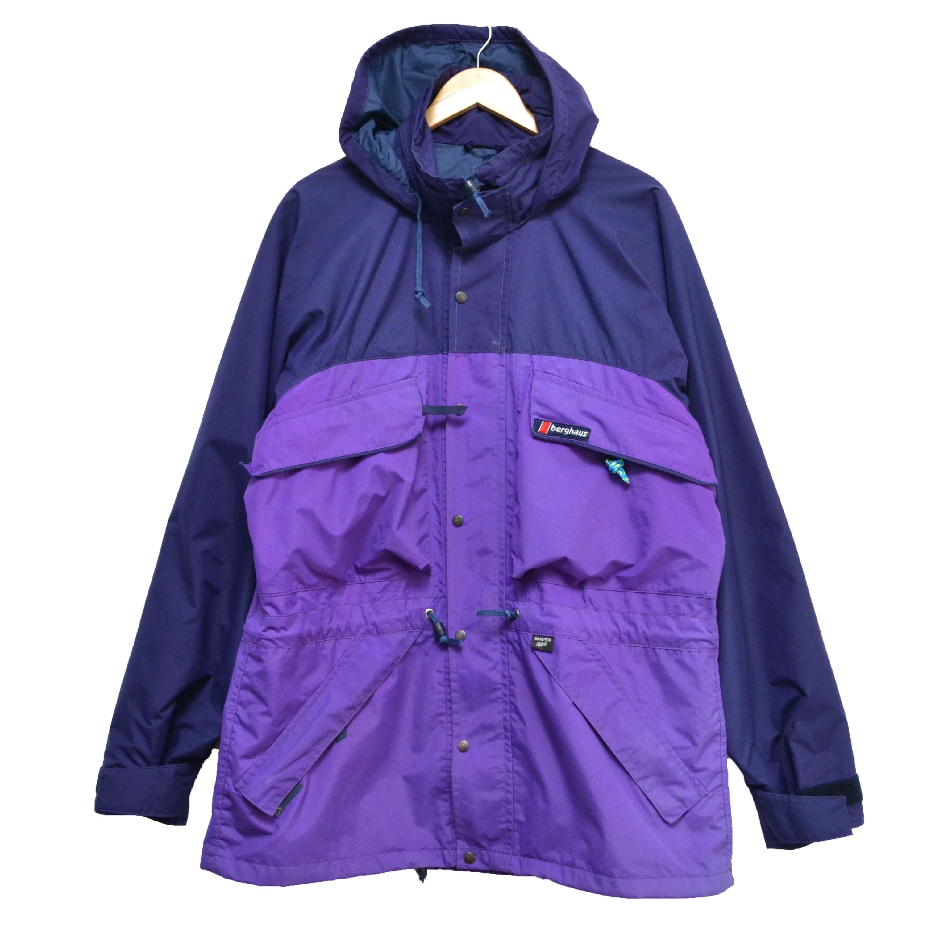Vintage 80' Berghaus Gore-Tex Blue Purple Jacket Coat