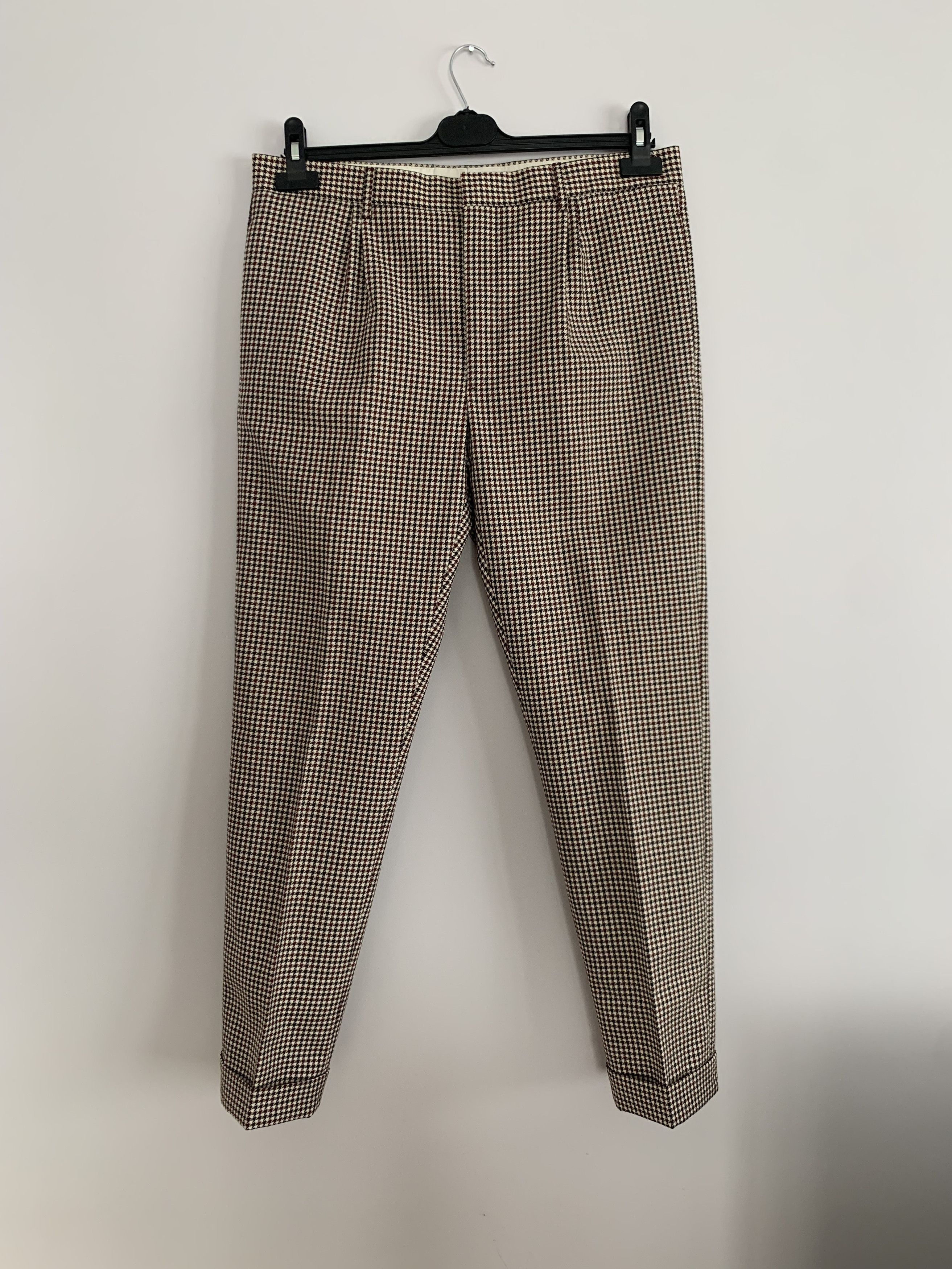 Prada FW18 OVERPRINT HOUNDSTOOTH PANTS | Grailed