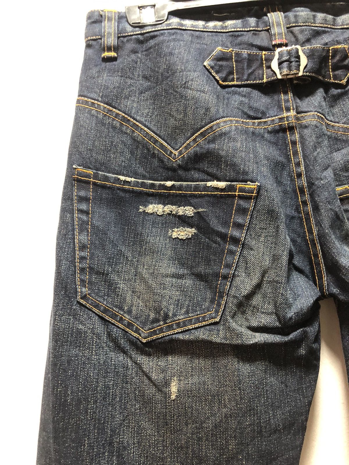 Issey Miyake × Japanese Brand SUNAOKUWAHARA Denim Pants Distressed Japan Issey Size US 31 - 8 Thumbnail