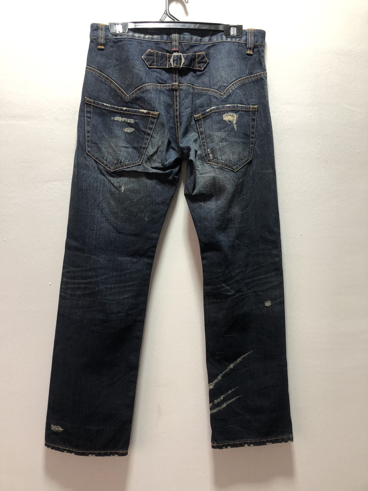 Issey Miyake × Japanese Brand SUNAOKUWAHARA Denim Pants Distressed Japan Issey Size US 31 - 6 Thumbnail