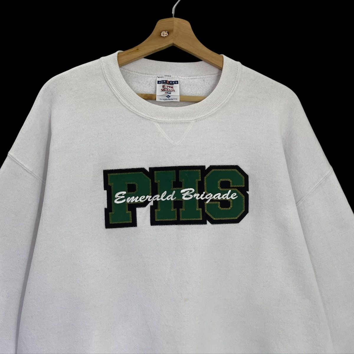 Vintage 90s Poway High School Emerald Brigade Crewneck Sweatshirt Size US L / EU 52-54 / 3 - 4 Thumbnail