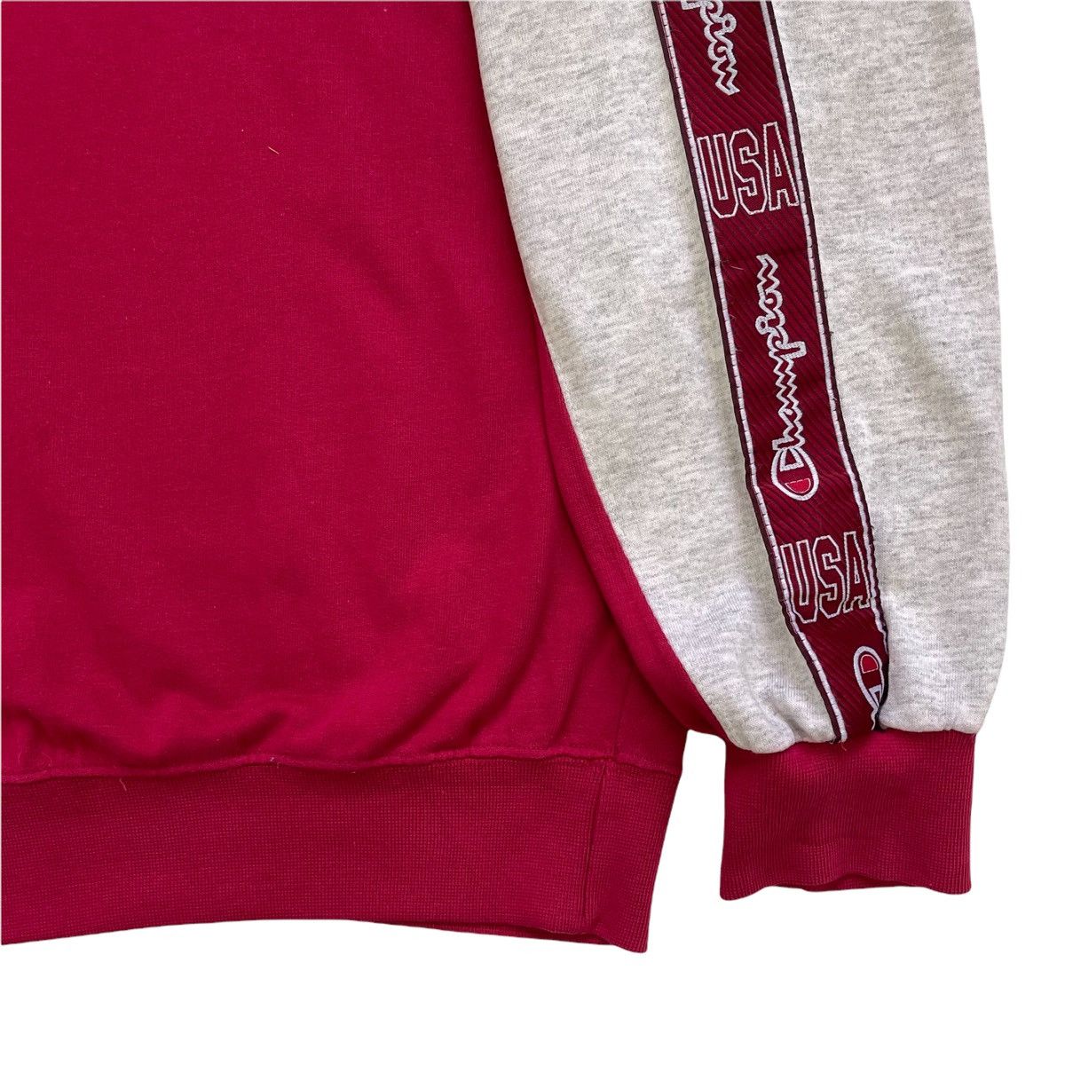 Champion Vintage 90s Champion Side Tape Design Crewneck Sweatshirt Size US L / EU 52-54 / 3 - 5 Thumbnail