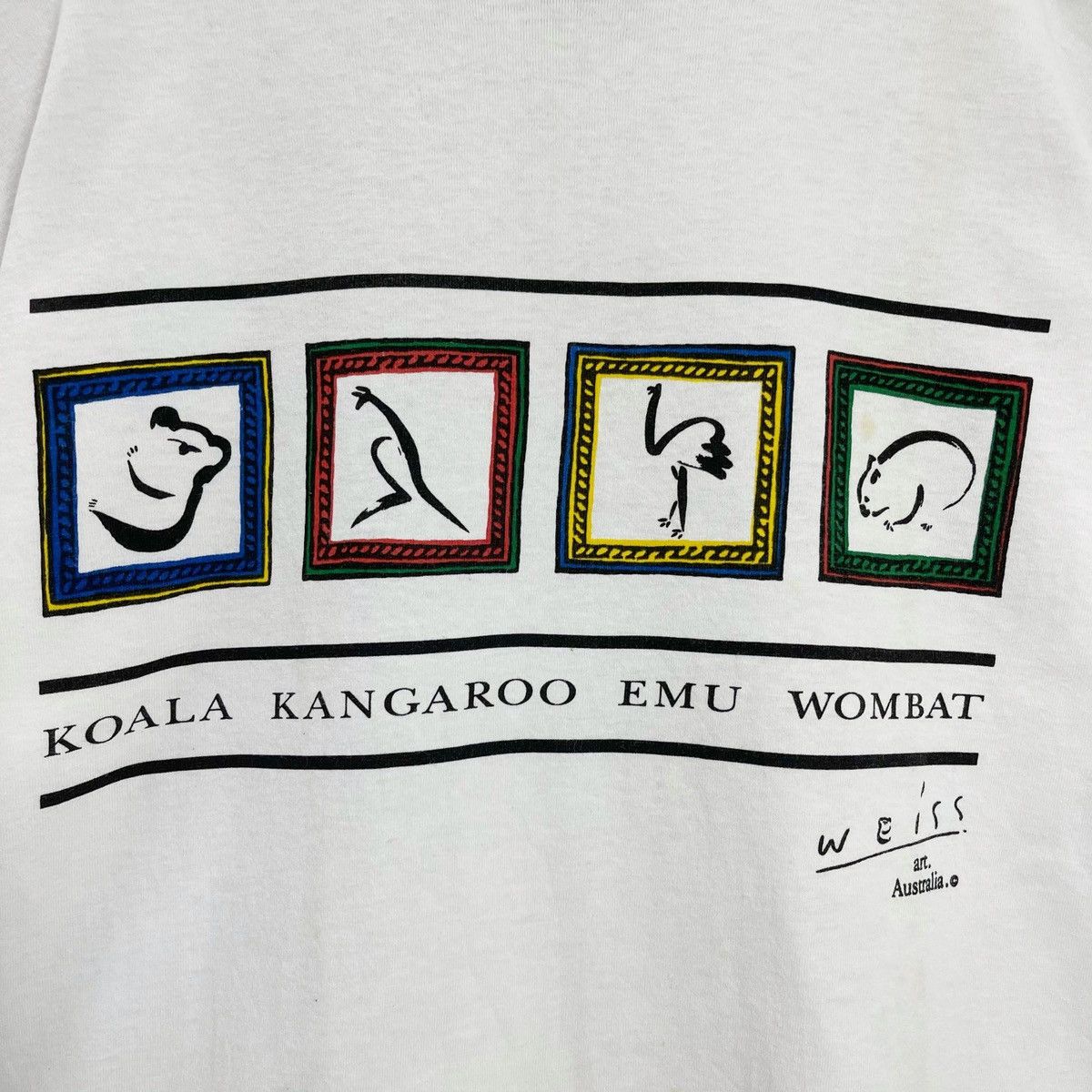 Vintage Vintage 90’s Weiss Art Australia Crewneck T-Shirt Size M Size US M / EU 48-50 / 2 - 5 Thumbnail