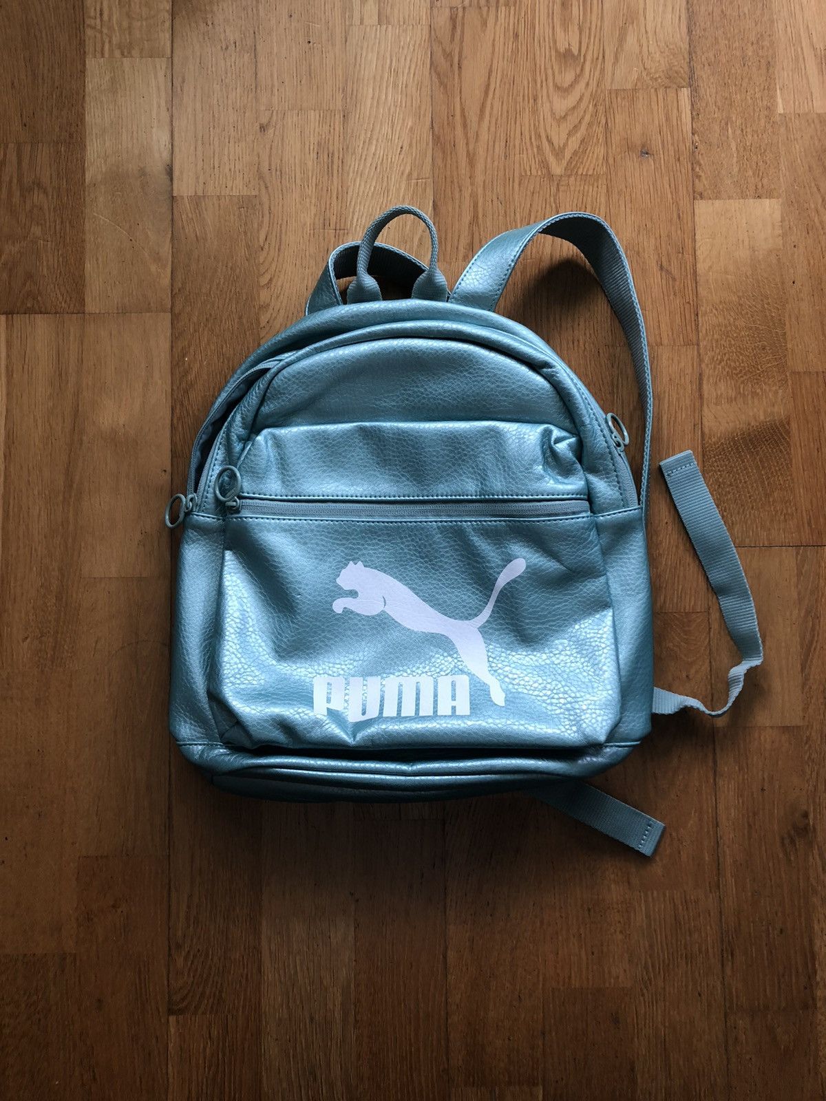 Puma PUMA VINTAGE GREAT QUALITY LEATHER TEAL BACKPACK BAG Size ONE SIZE - 1 Thumbnail