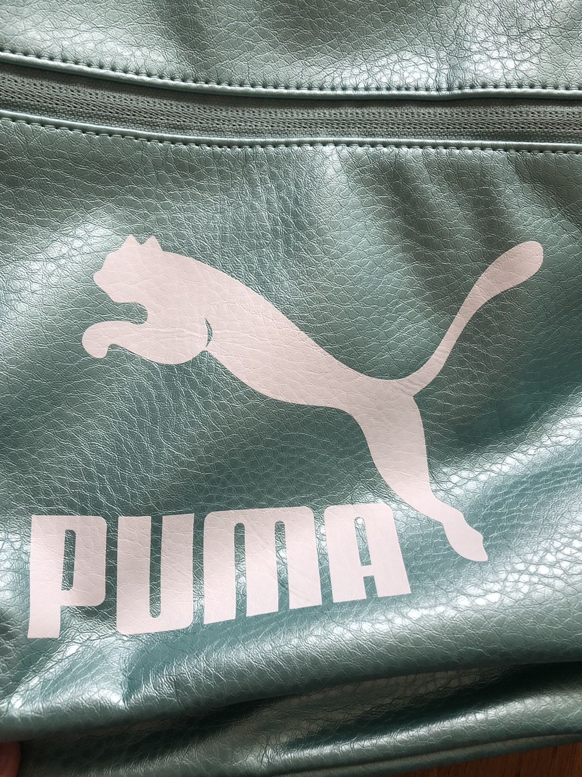 Puma PUMA VINTAGE GREAT QUALITY LEATHER TEAL BACKPACK BAG Size ONE SIZE - 4 Thumbnail