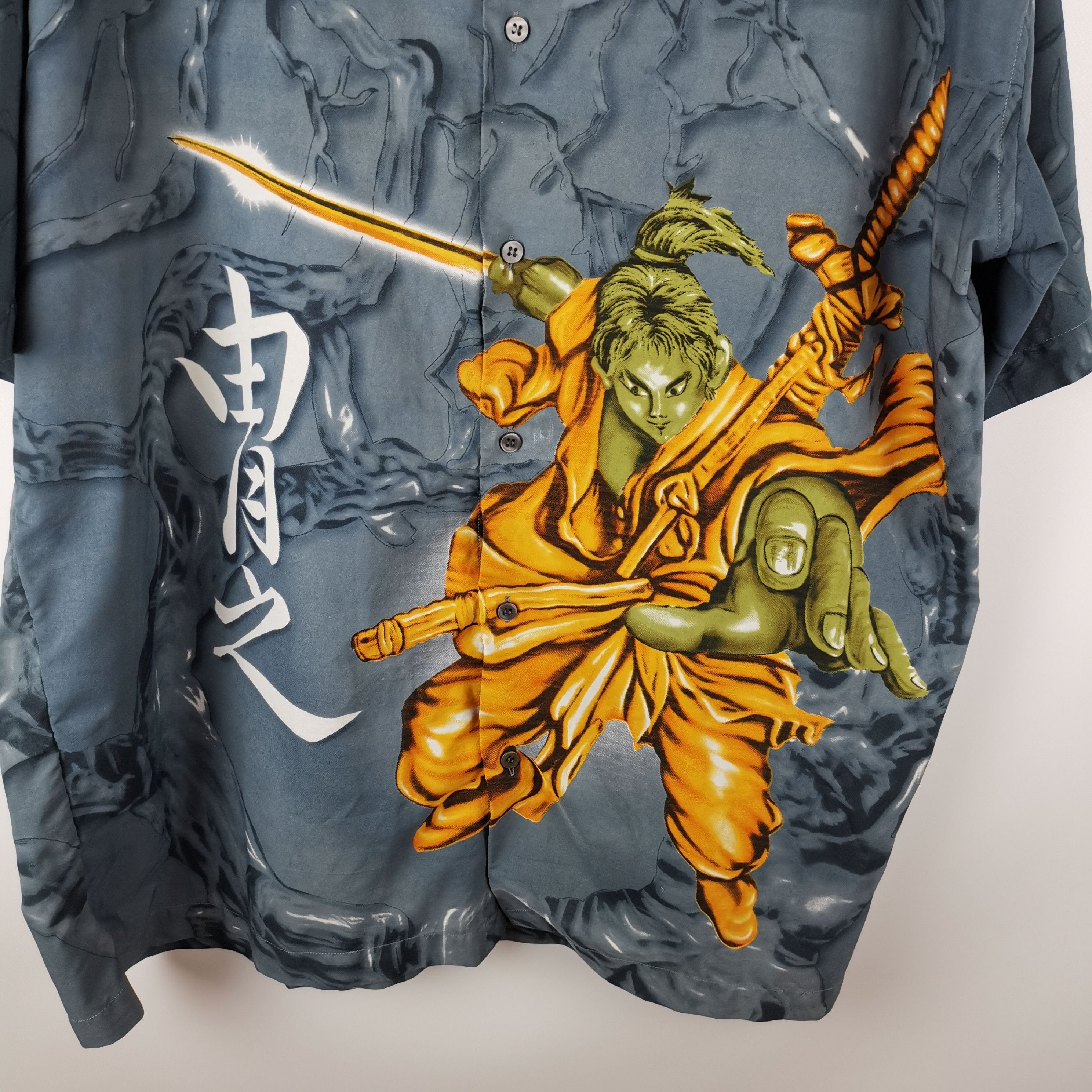 Japanese Brand Japanese theme vintage samurai printed shirt Size US L / EU 52-54 / 3 - 4 Thumbnail
