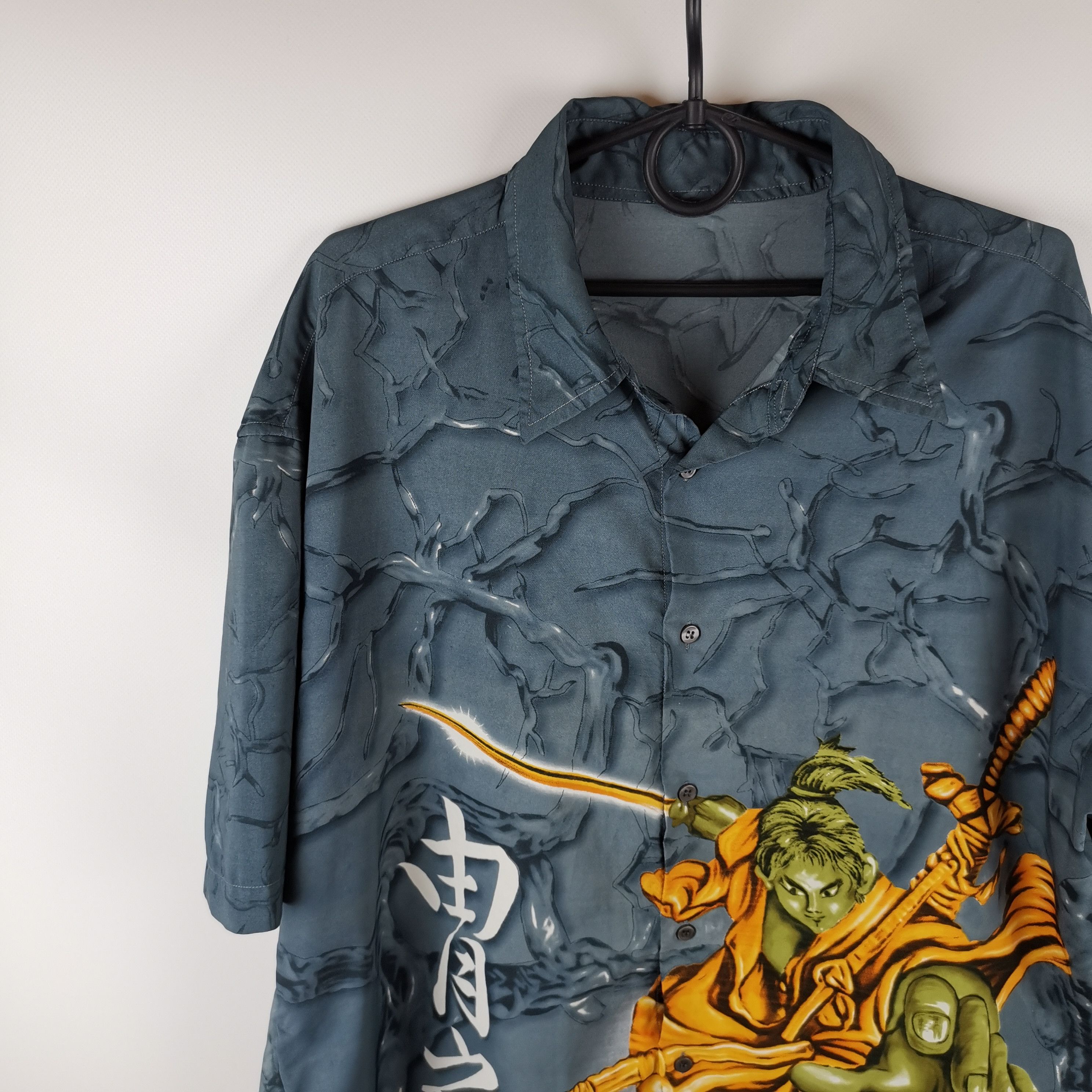 Japanese Brand Japanese theme vintage samurai printed shirt Size US L / EU 52-54 / 3 - 5 Thumbnail