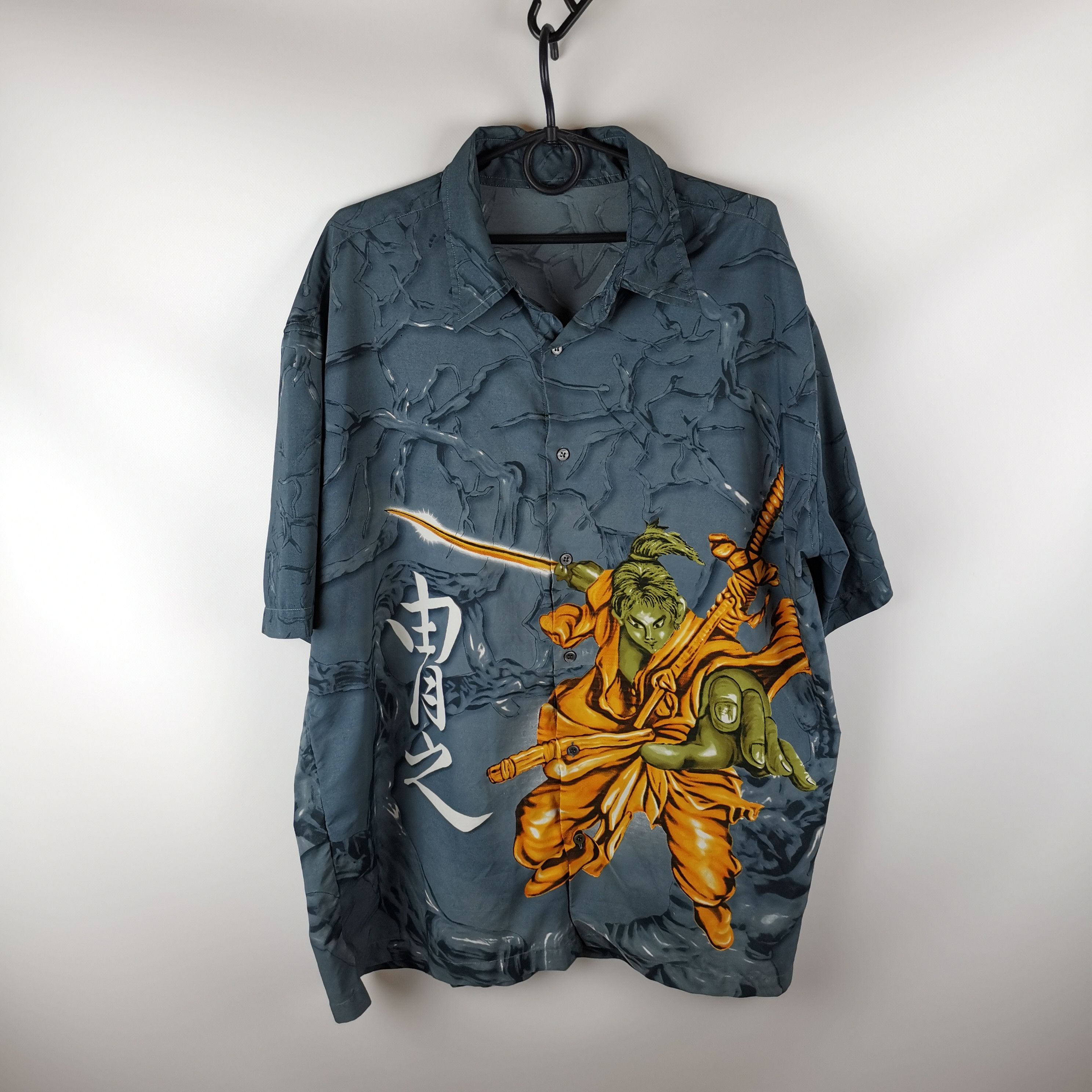 Japanese Brand Japanese theme vintage samurai printed shirt Size US L / EU 52-54 / 3 - 1 Thumbnail
