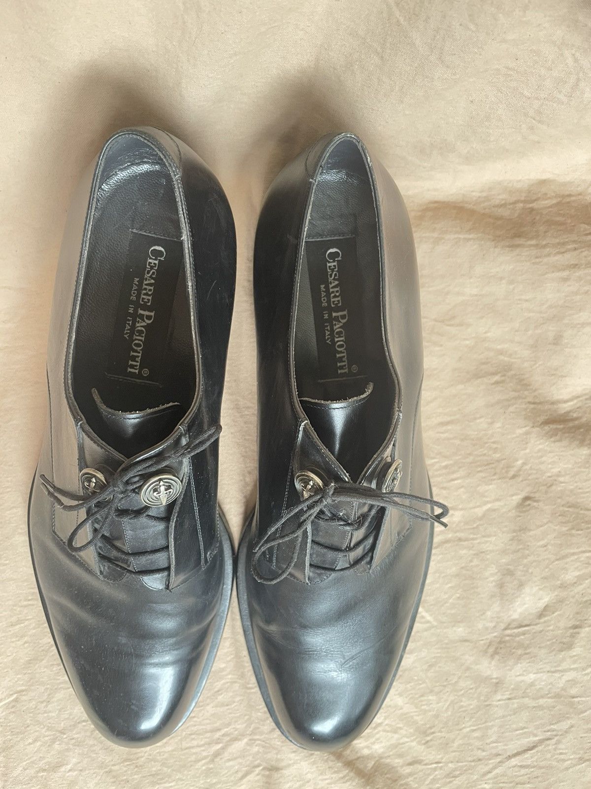 Italian Black Leather Shoes by Cesare Paciotti