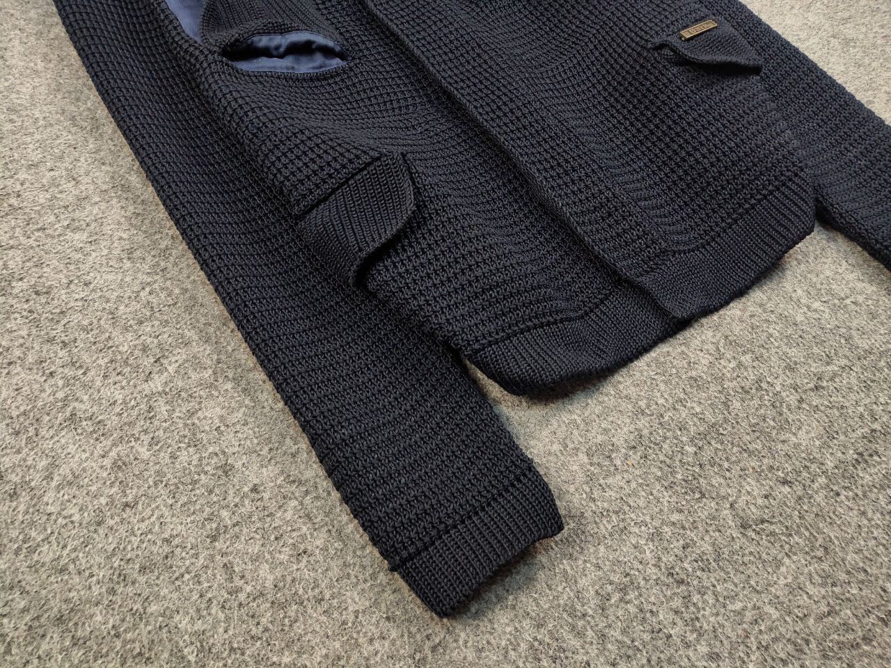 Bark Bark Military Dark Blue Pockets Tactical Knit Coat Jacket Size US XL / EU 56 / 4 - 6 Thumbnail