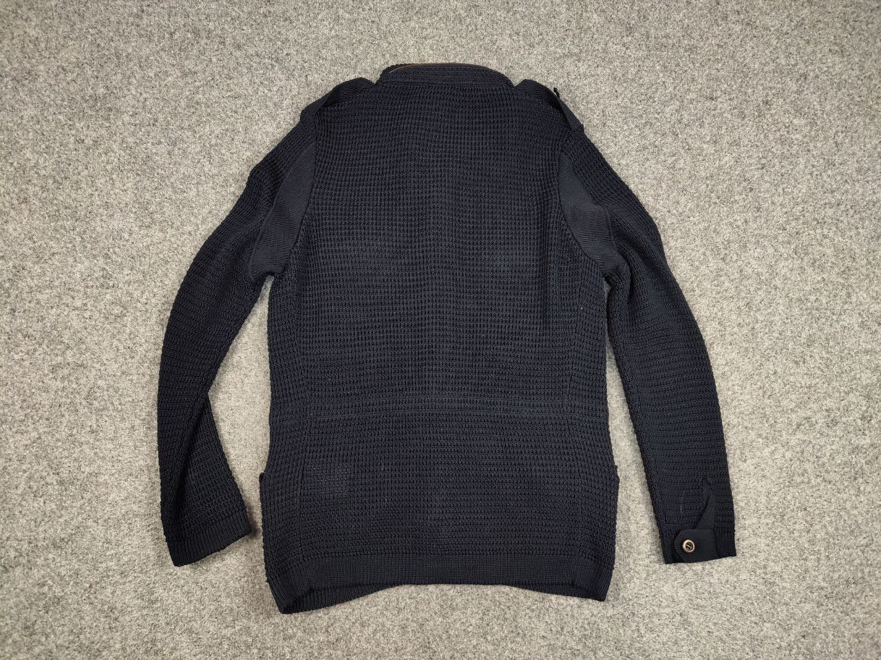 Bark Bark Military Dark Blue Pockets Tactical Knit Coat Jacket Size US XL / EU 56 / 4 - 19 Thumbnail
