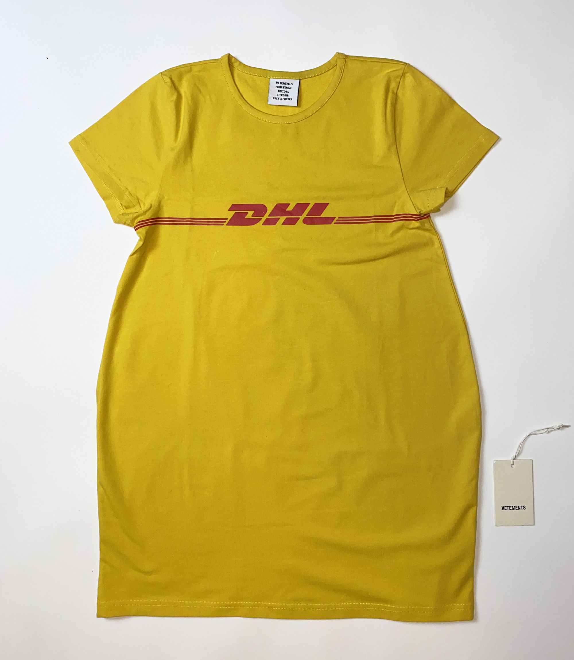 Vetements Vetements DHL T-shirt 1st gen WOMENS fit | Grailed