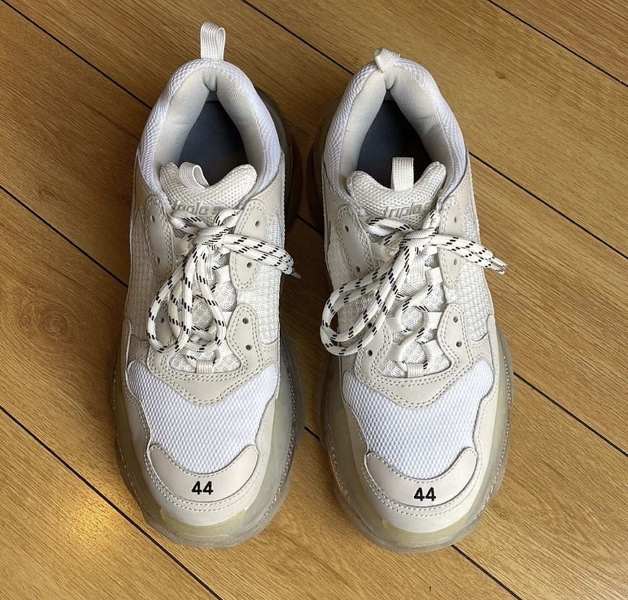 Balenciaga Balenciaga Triple S Clear Sole: White Size US 11 / EU 44 - 11 Thumbnail