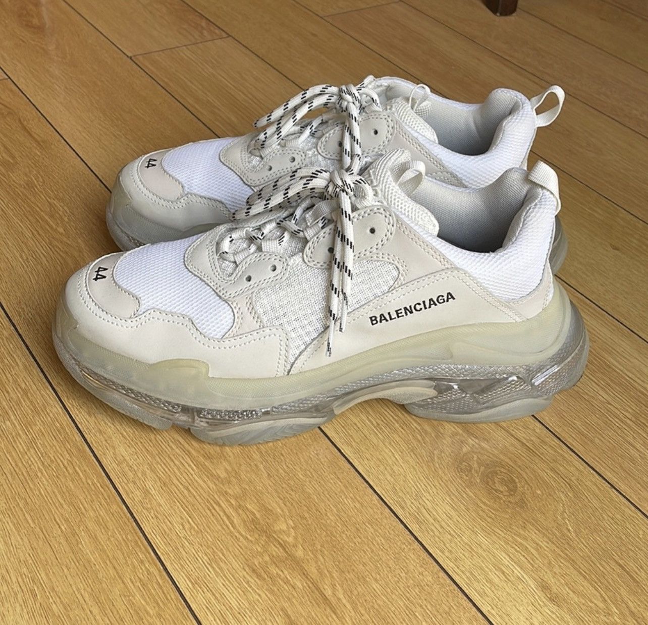 Balenciaga Balenciaga Triple S Clear Sole: White Size US 11 / EU 44 - 12 Thumbnail