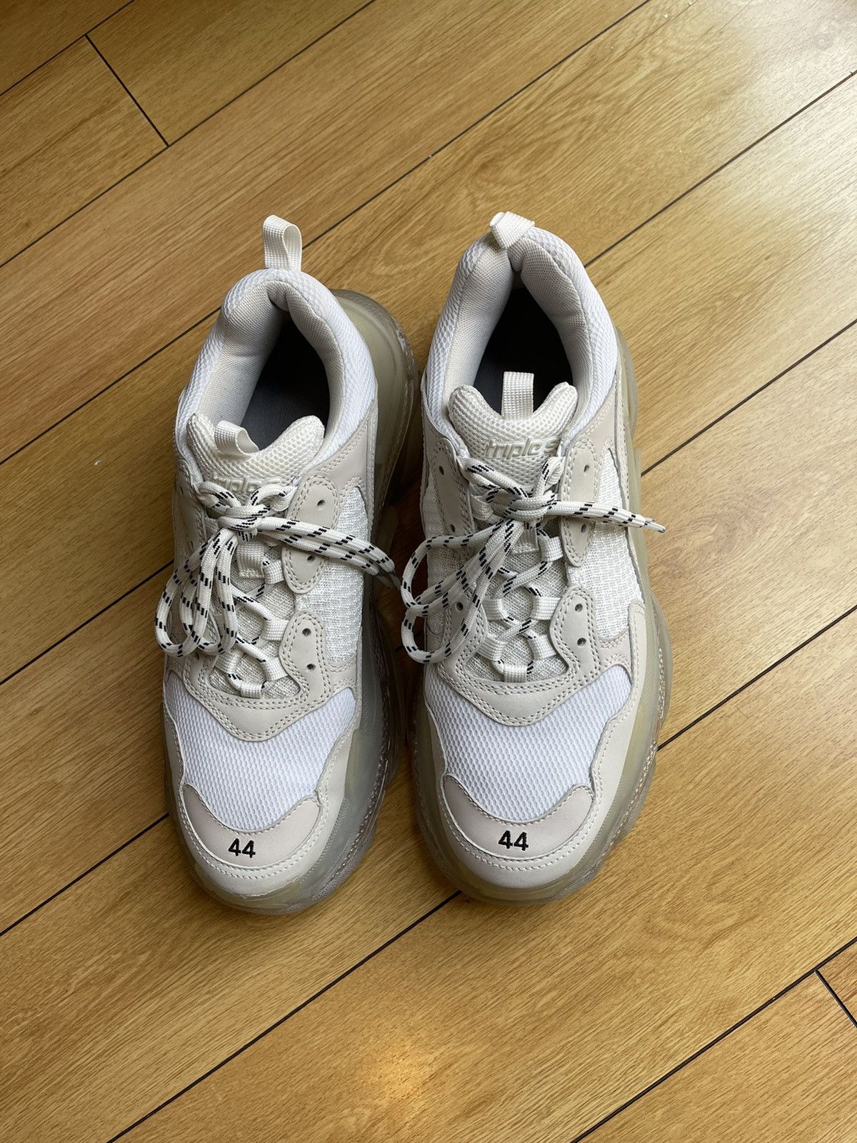 Balenciaga Balenciaga Triple S Clear Sole: White Size US 11 / EU 44 - 4 Thumbnail
