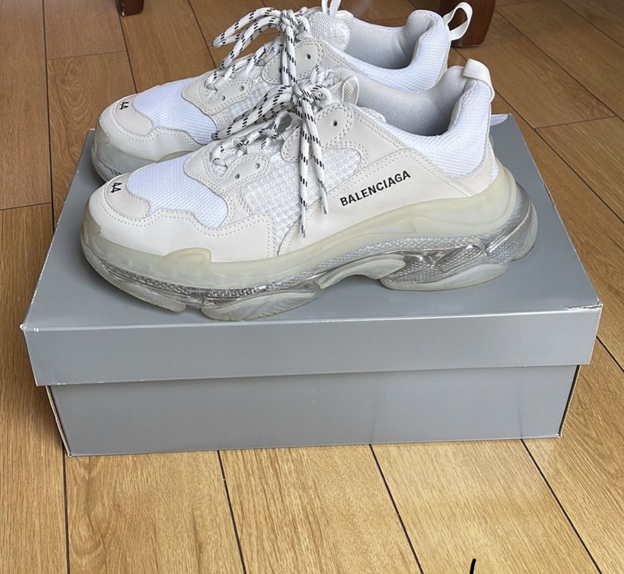 Balenciaga Balenciaga Triple S Clear Sole: White Size US 11 / EU 44 - 7 Thumbnail