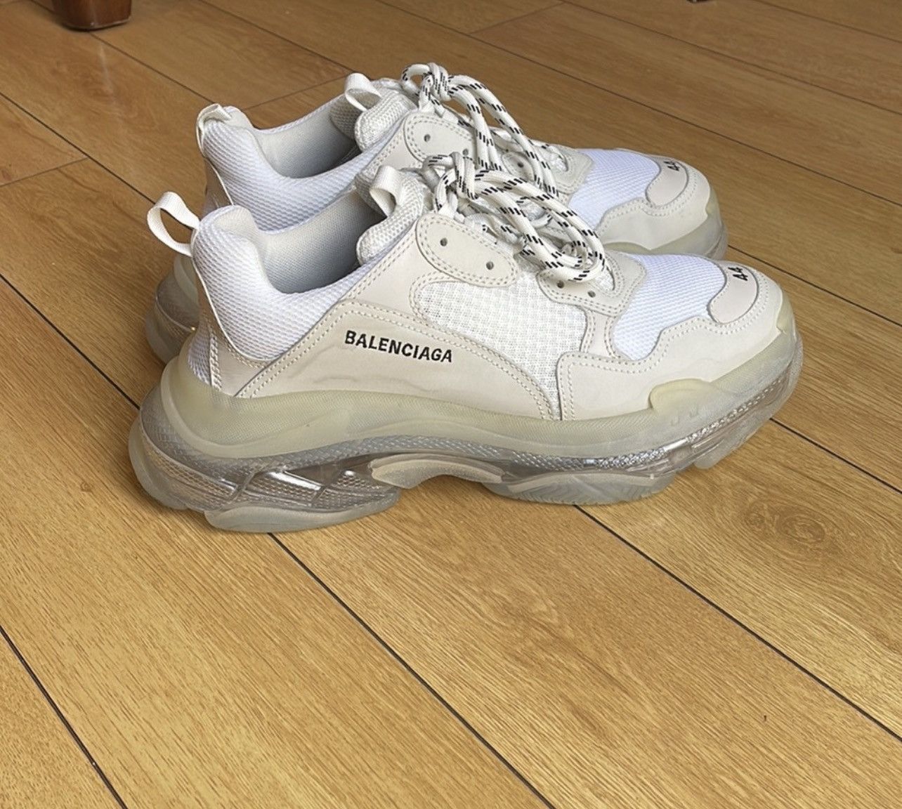 Balenciaga Balenciaga Triple S Clear Sole: White Size US 11 / EU 44 - 13 Thumbnail