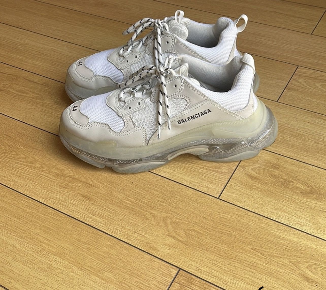 Balenciaga Balenciaga Triple S Clear Sole: White Size US 11 / EU 44 - 1 Thumbnail