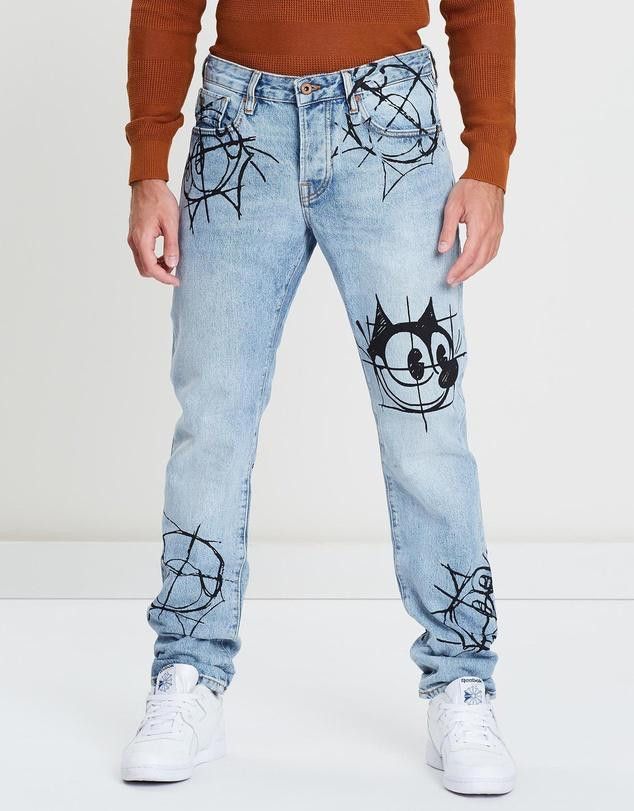 Scotch & Soda shops X Felix the Cat Bandit Slim Tapered Raw Hem Jeans Skinny Crop 25