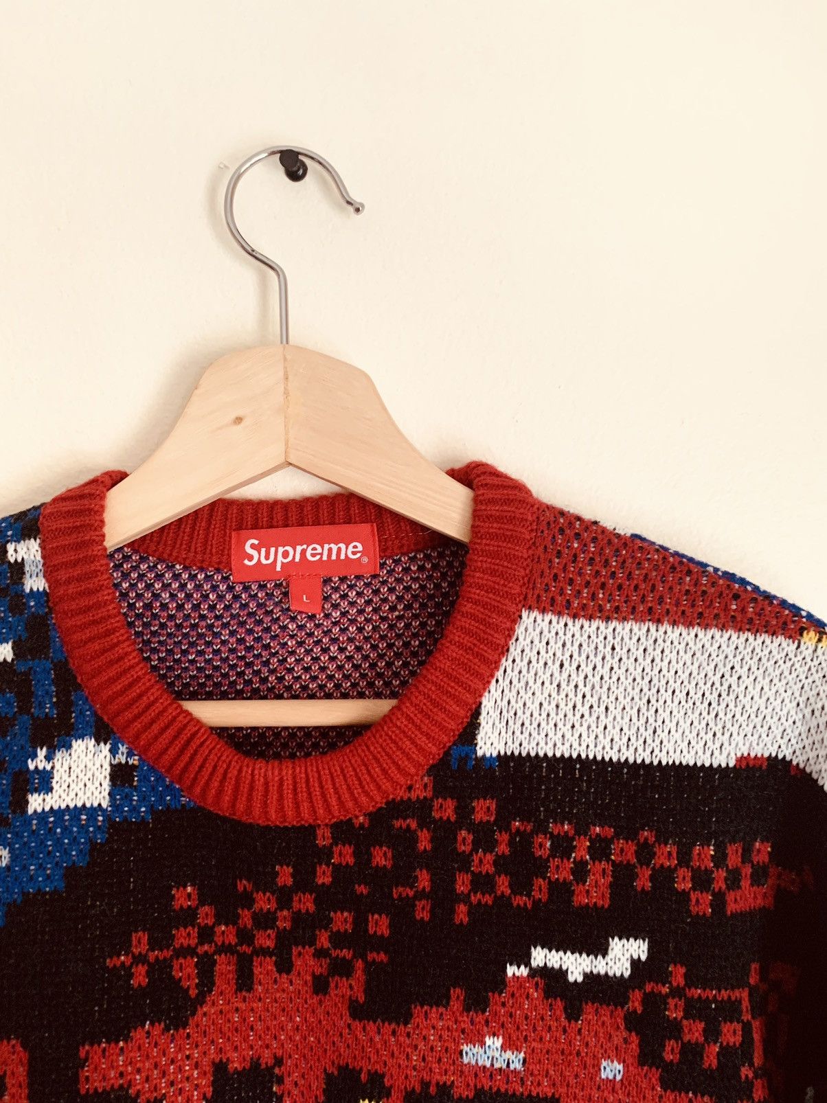 Supreme Supreme Digital Flag Eagle Sweater | Grailed