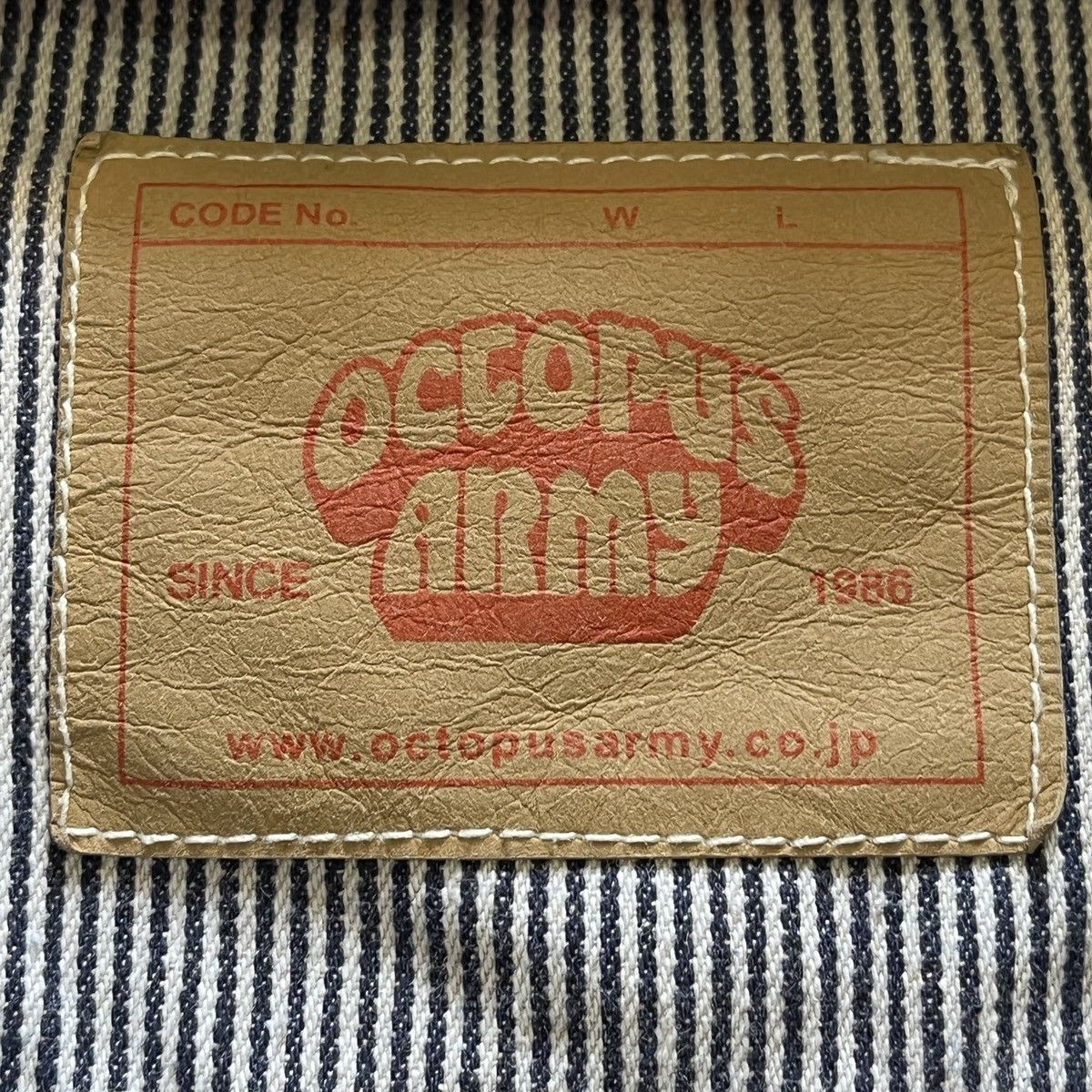 Japanese Brand × Octopus × Vintage Octopus Army Hickory Gold Digger Shirts Buttons Up Japan Size US L / EU 52-54 / 3 - 5 Thumbnail