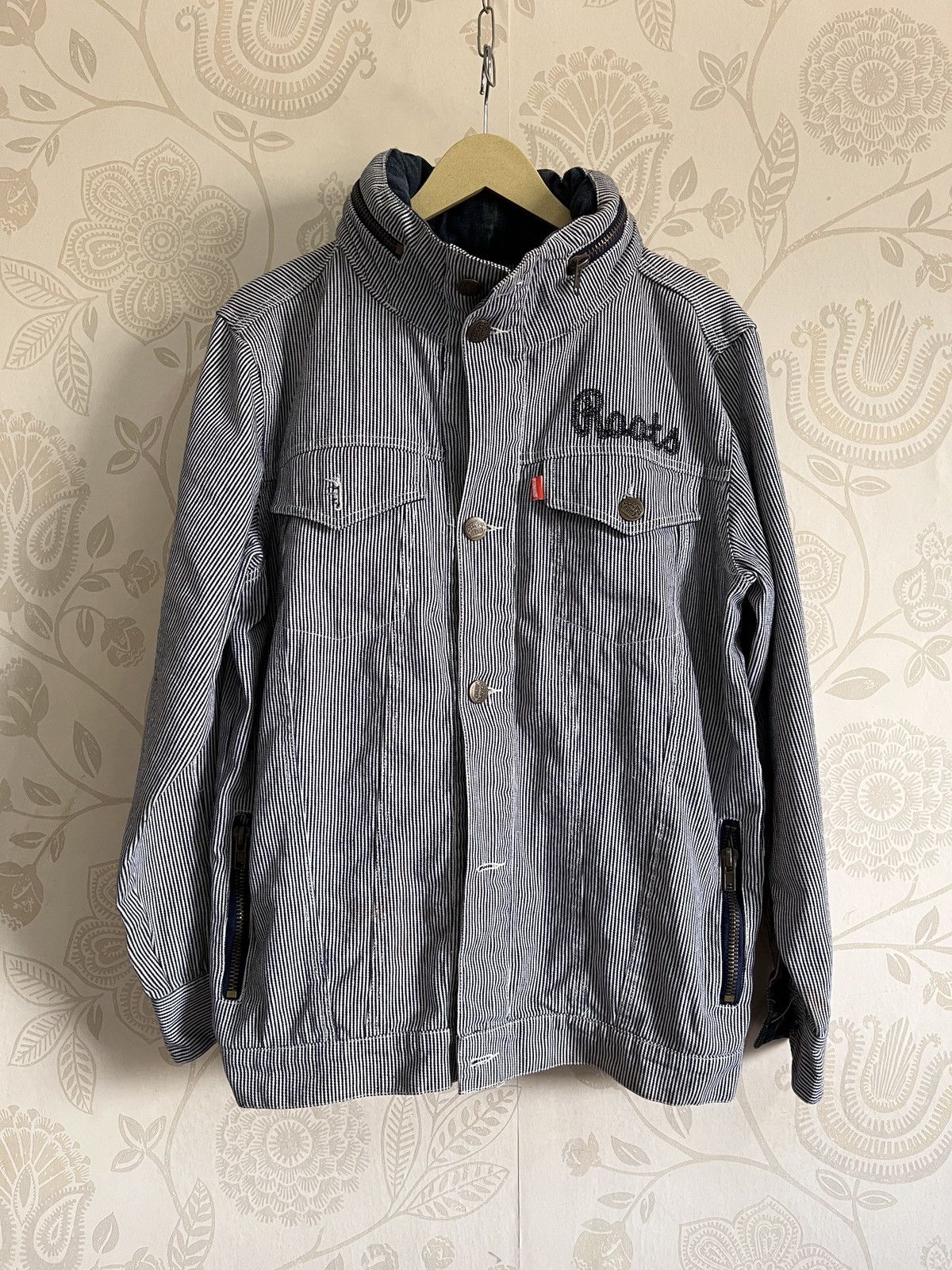 Japanese Brand × Octopus × Vintage Octopus Army Hickory Gold Digger Shirts Buttons Up Japan Size US L / EU 52-54 / 3 - 16 Thumbnail