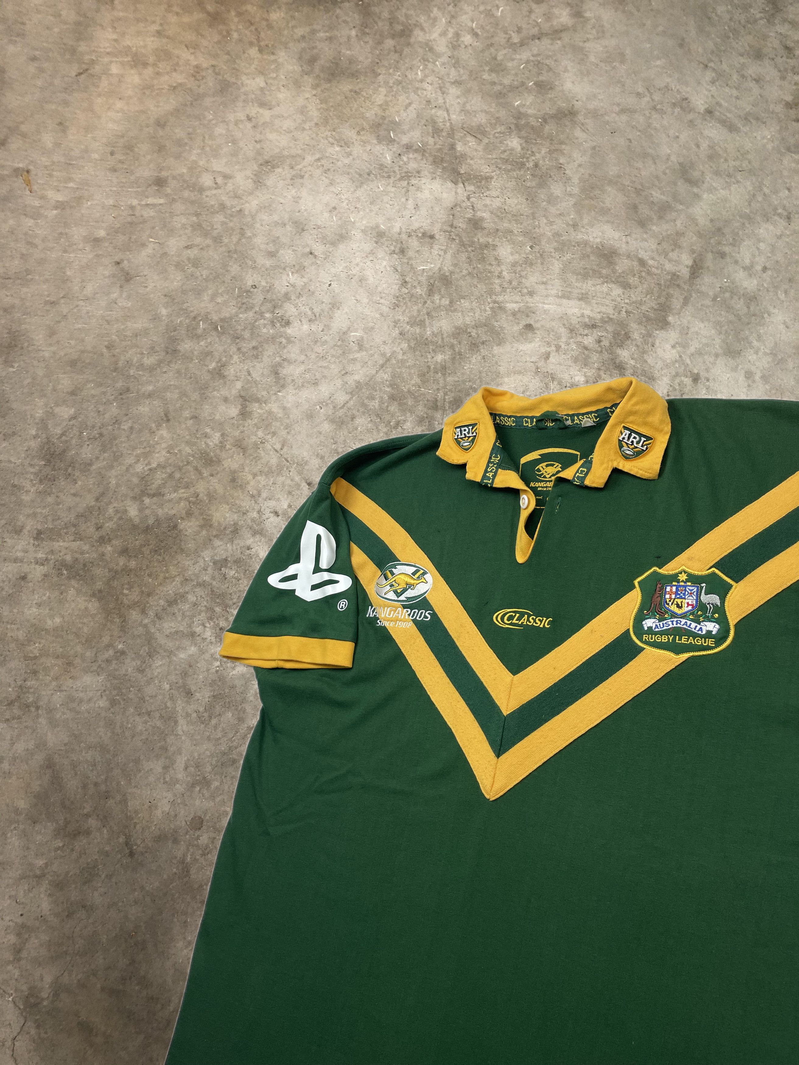 Kangaroos Playstation Australia Rugby League Jersey Home Shirt Forest Playstation Grailed