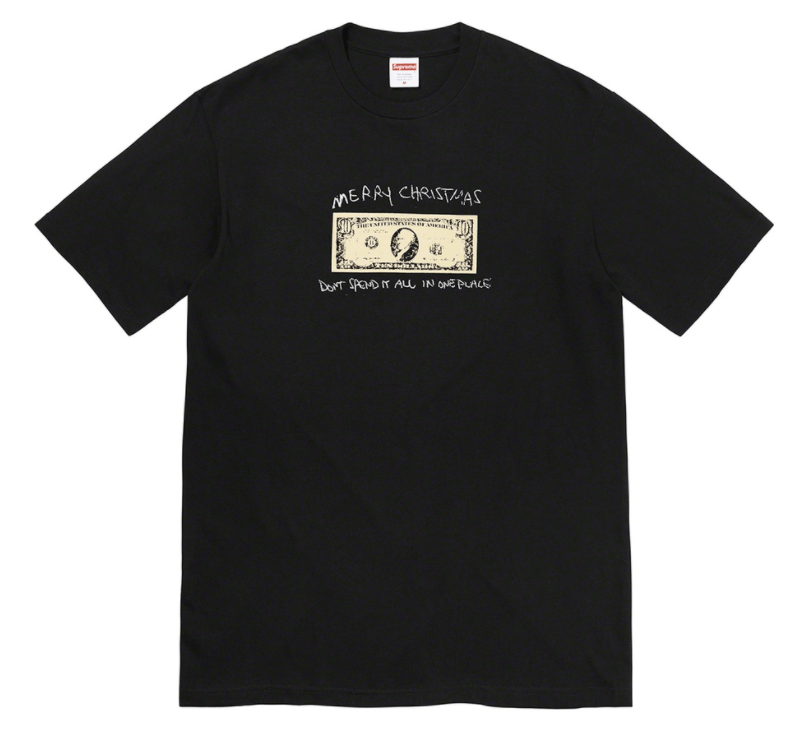 Supreme NWT Supreme Spend It Tee - Black - XL Size US XL / EU 56 / 4 - 1 Thumbnail