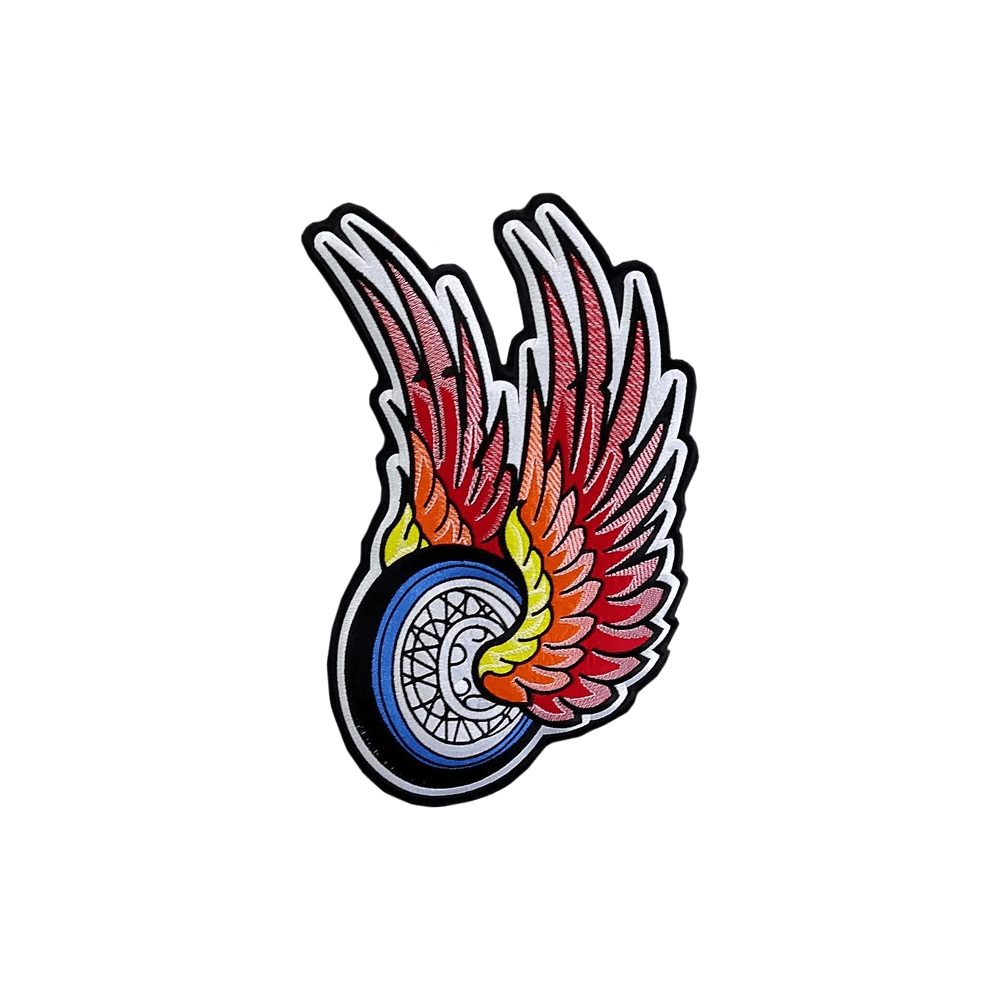 Other Flying Wheel Large Back Patch for Custom Biker Vest | Grailed