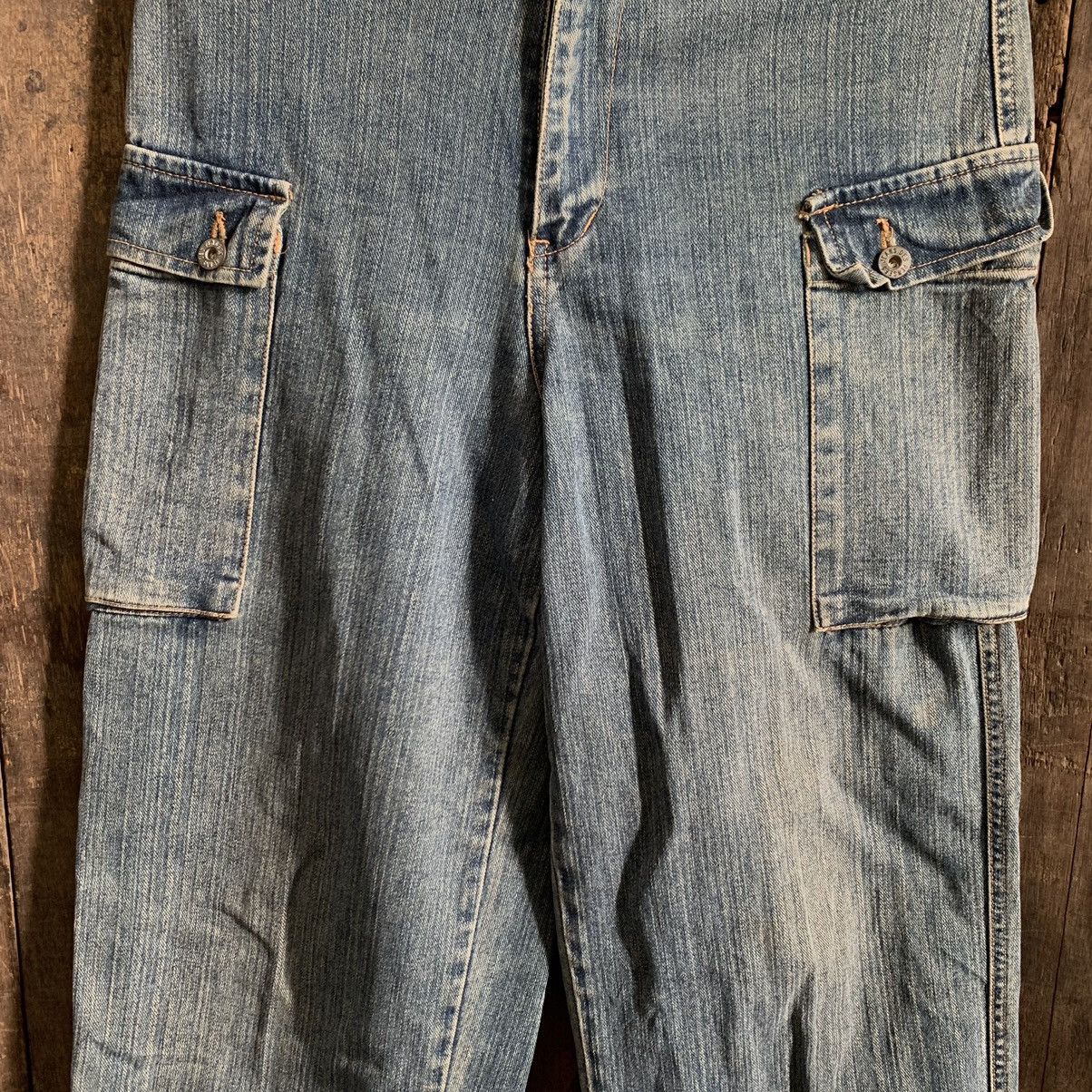 Vintage Back Pocket Cargo Denim Jeans Size US 28 / EU 44 - 5 Thumbnail
