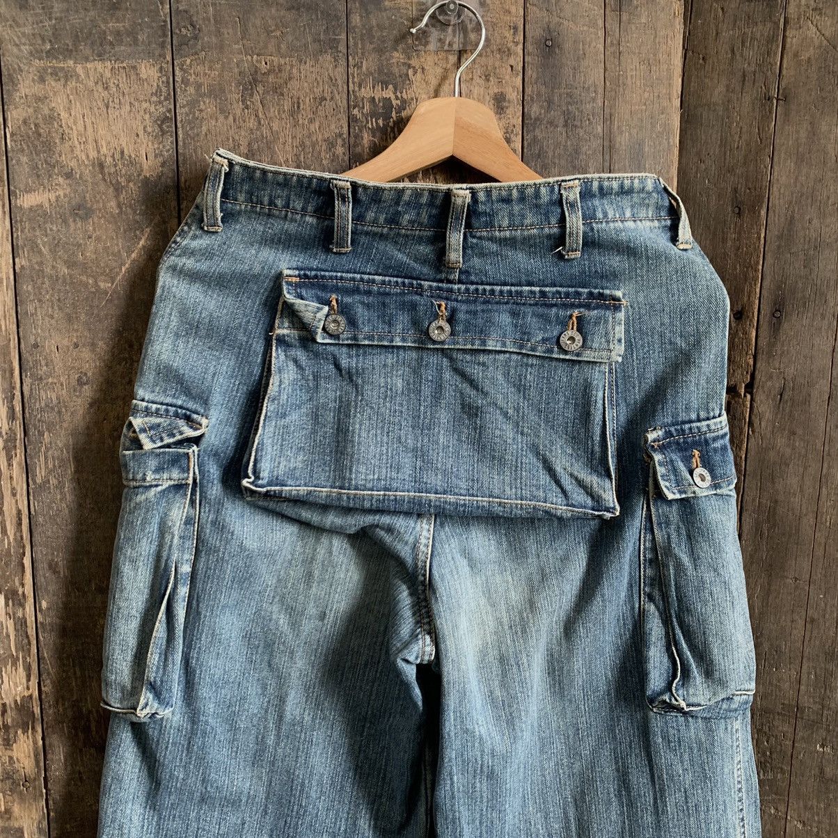 Vintage Back Pocket Cargo Denim Jeans Size US 28 / EU 44 - 2 Thumbnail