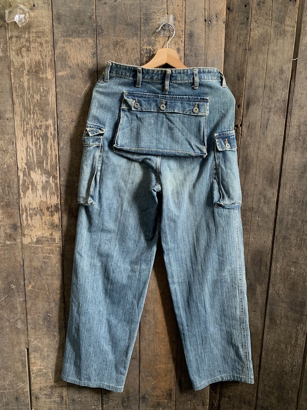 Vintage Back Pocket Cargo Denim Jeans Size US 28 / EU 44 - 13 Thumbnail