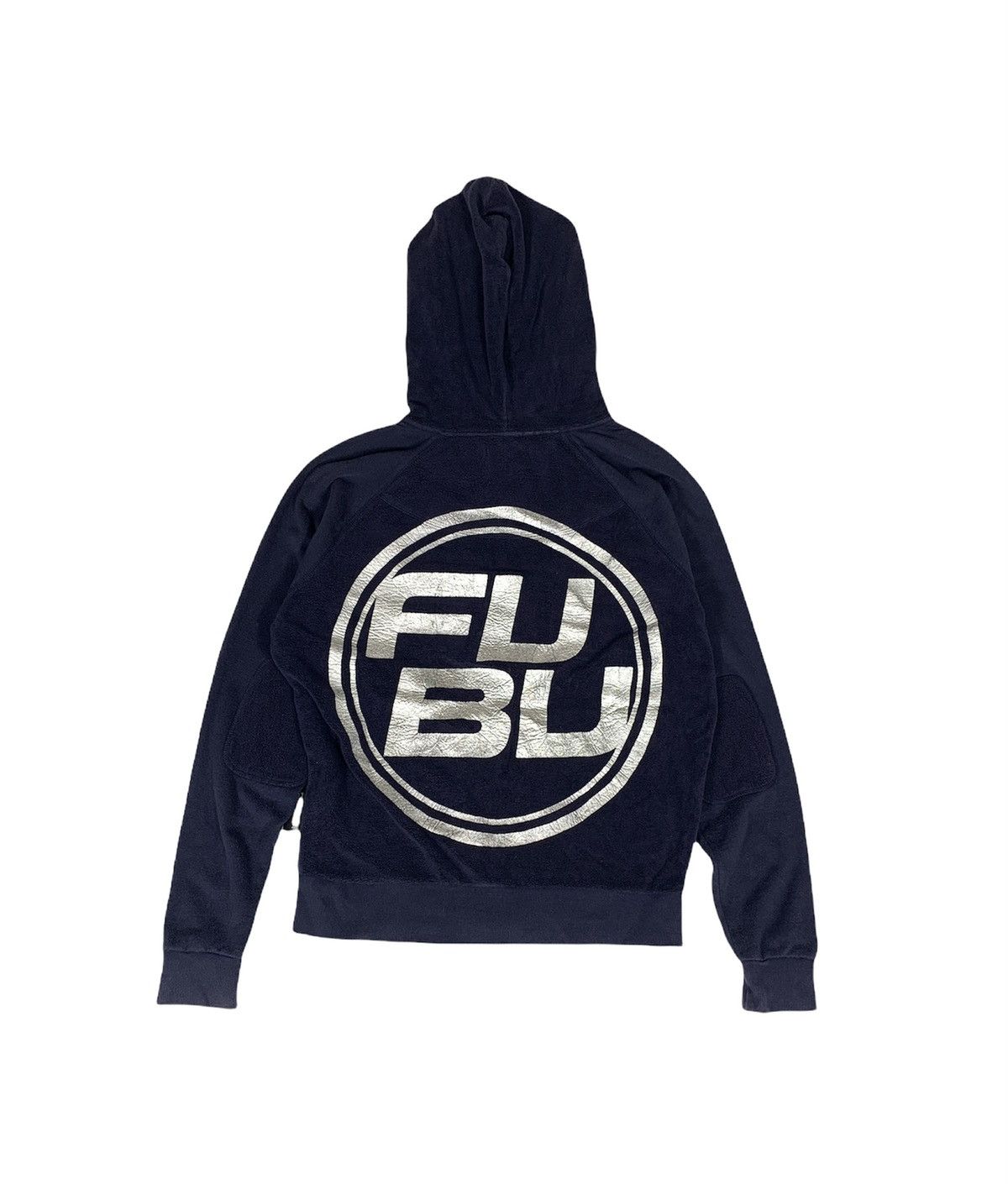 Sweat à Capuche Fubu XXL Argenté Shiny - Occasion Très Bon état, Petite Tache