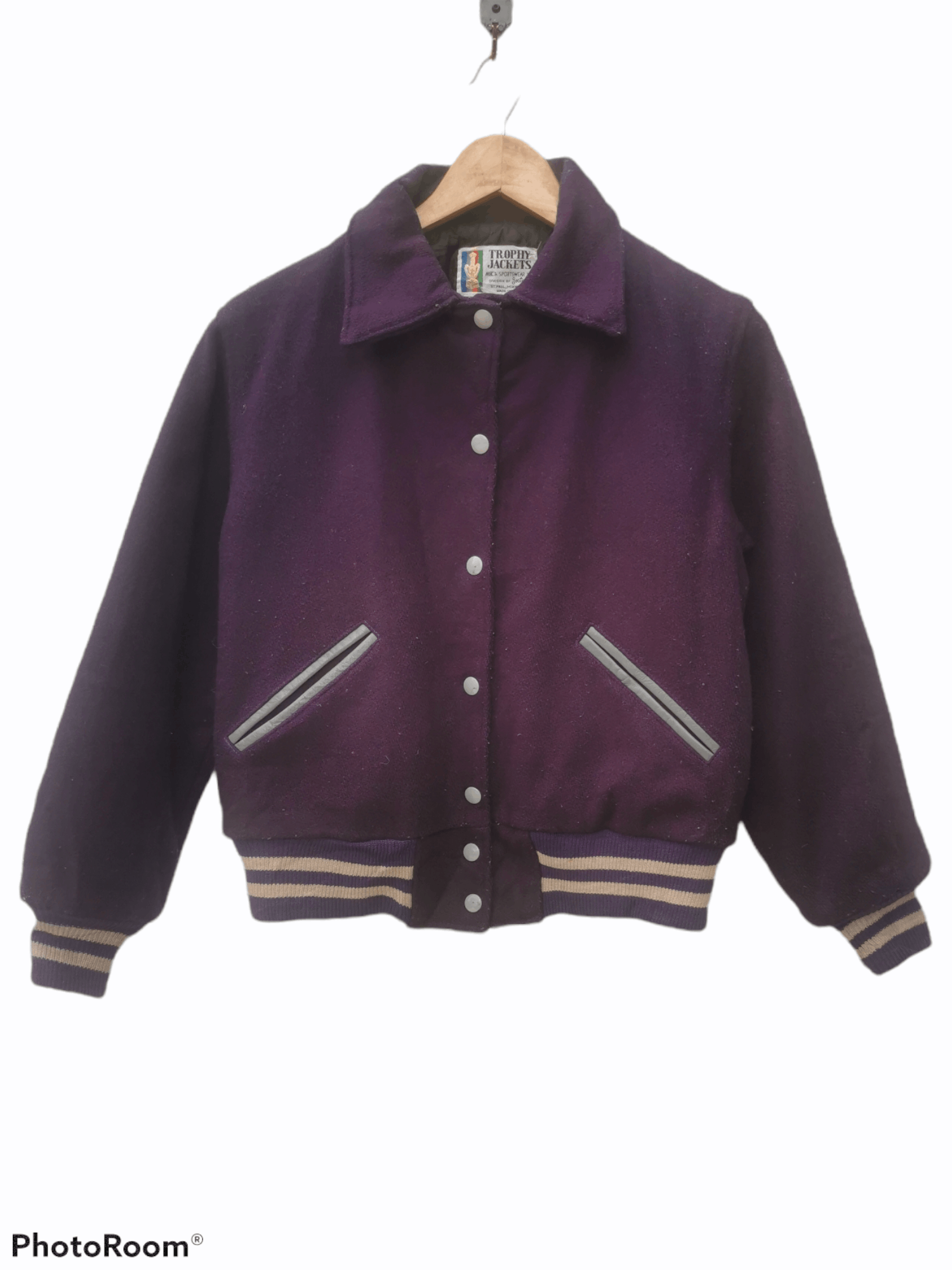 Trophy Clothing × Vintage 80's Trophy Jacket Meca Sportwear inc Wool VarsityJacket Size US M / EU 48-50 / 2 - 1 Thumbnail