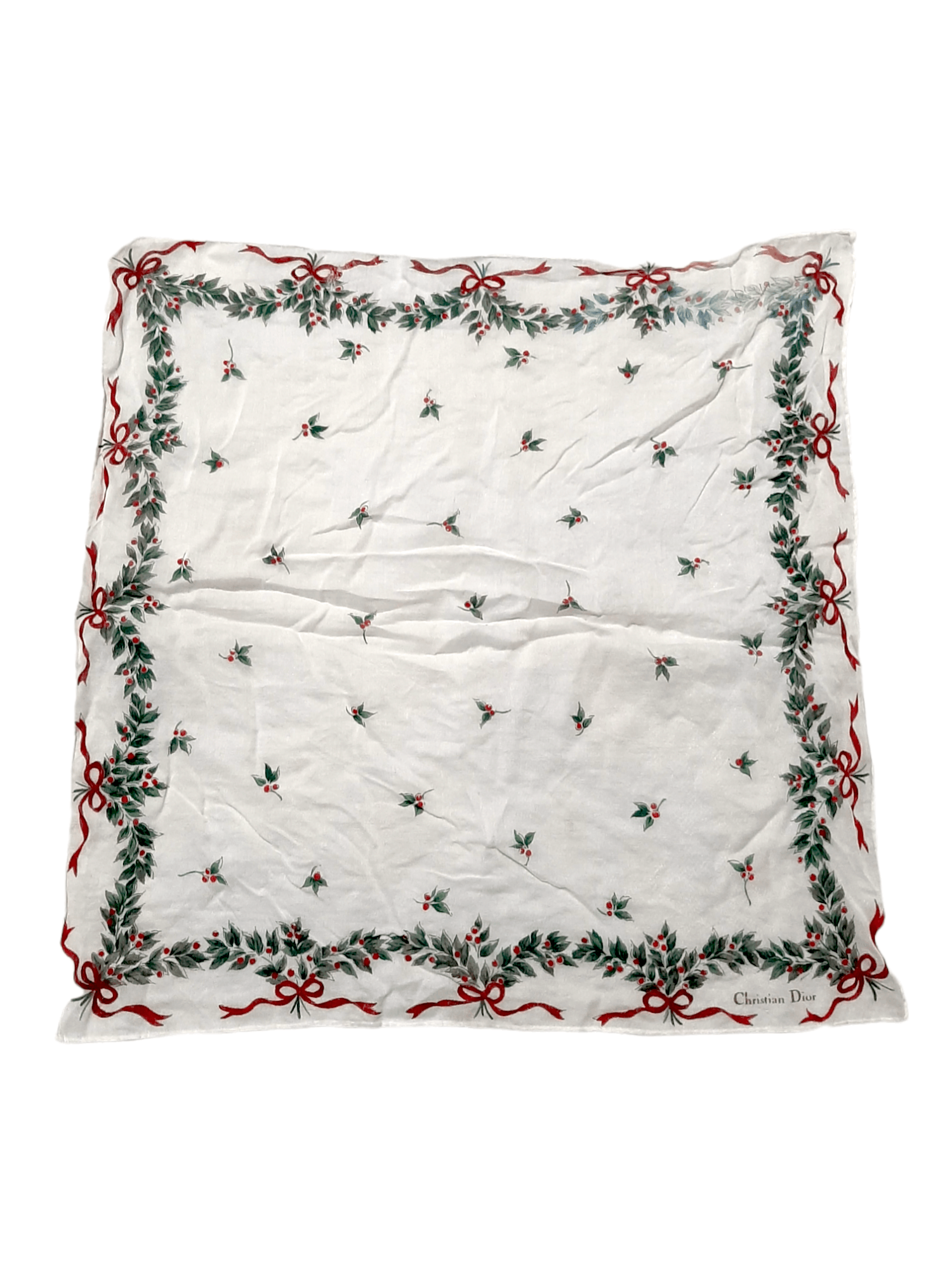 Christian Dior Monsieur × Dior × Other Vintage Rare Christian Dior Flower Scarf Handkerchief Size ONE SIZE - 1 Thumbnail