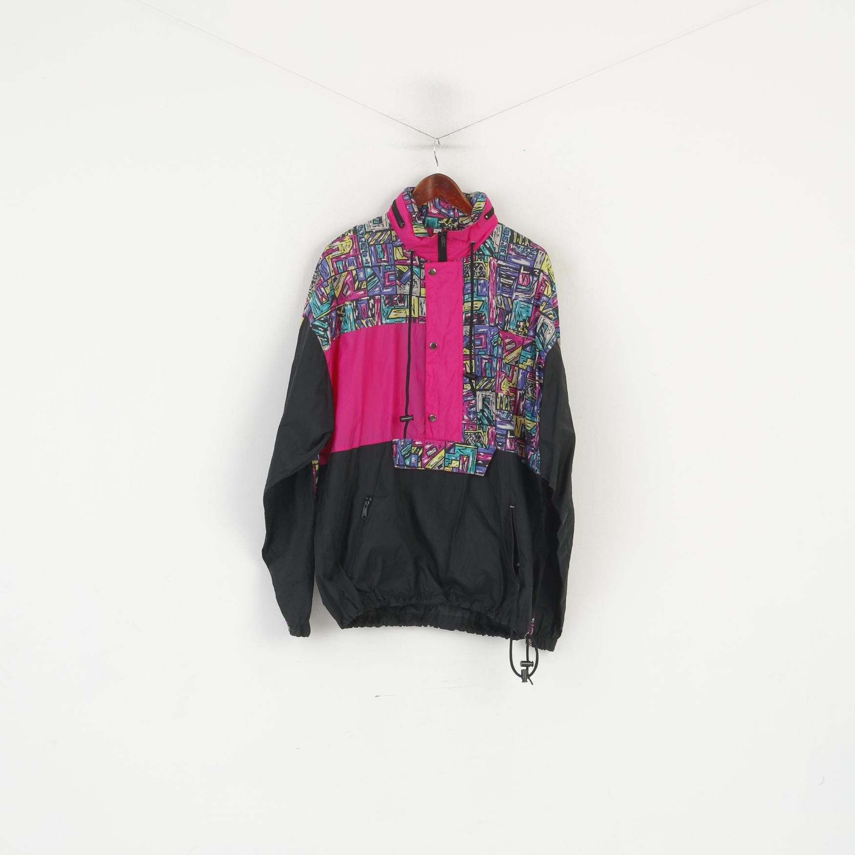 Vintage Vintage Men L Pullover Jacket Black Pink Vintage 8673 Size US L / EU 52-54 / 3 - 2 Thumbnail