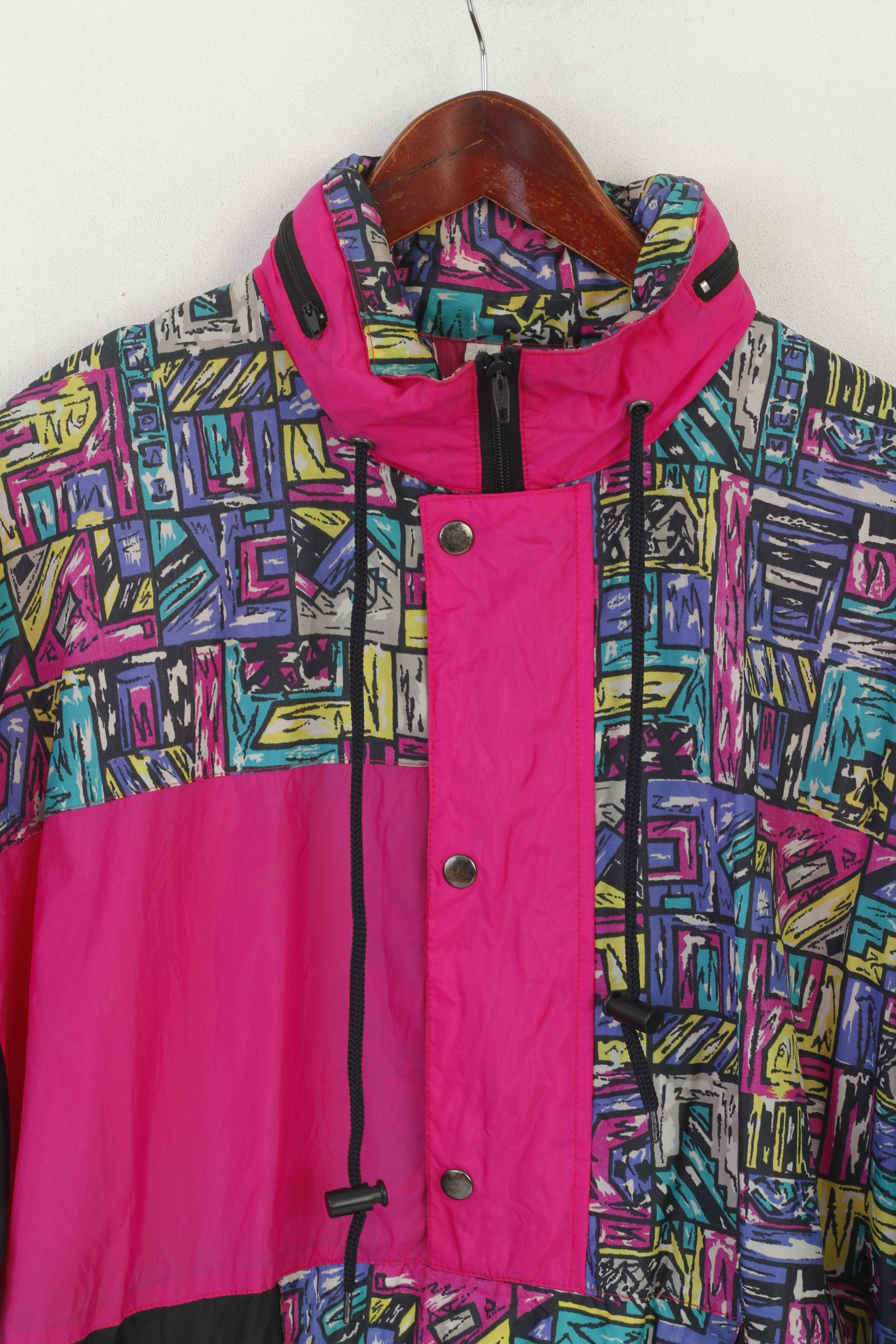 Vintage Vintage Men L Pullover Jacket Black Pink Vintage 8673 Size US L / EU 52-54 / 3 - 3 Thumbnail