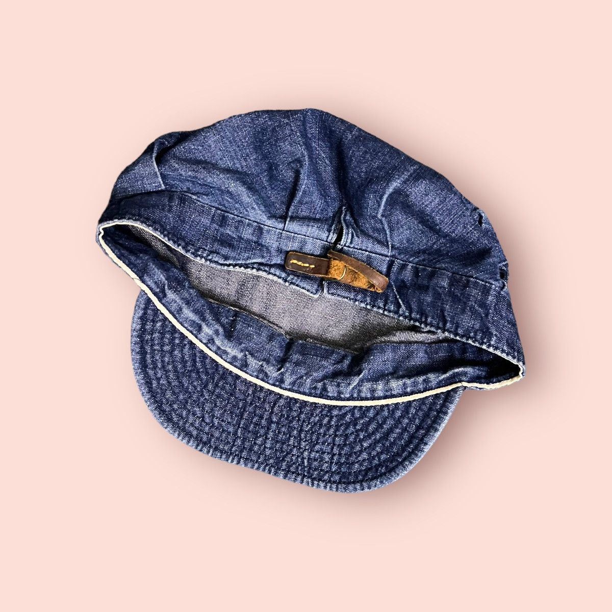 Beams Plus VINTAGE BEAMS JAPAN DENIM HAT LEATHER STRAPBACK Size ONE SIZE - 16 Thumbnail