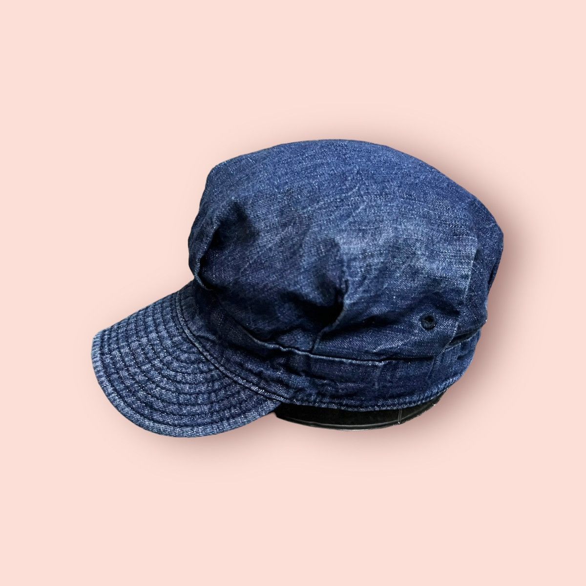 Beams Plus VINTAGE BEAMS JAPAN DENIM HAT LEATHER STRAPBACK Size ONE SIZE - 5 Thumbnail