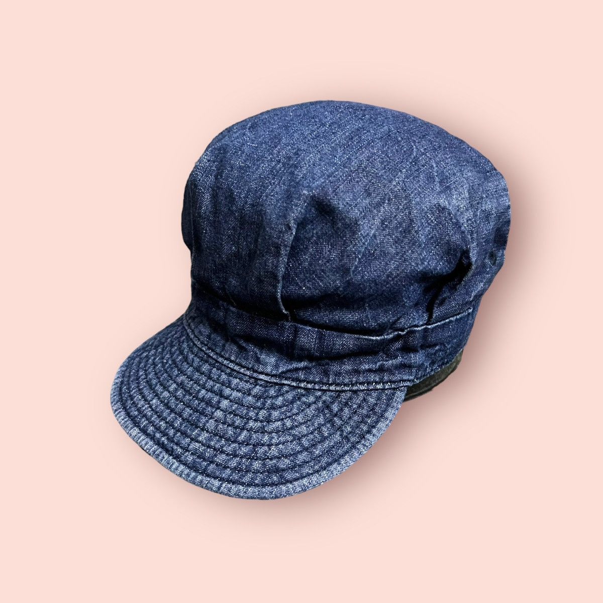 Beams Plus VINTAGE BEAMS JAPAN DENIM HAT LEATHER STRAPBACK Size ONE SIZE - 2 Thumbnail