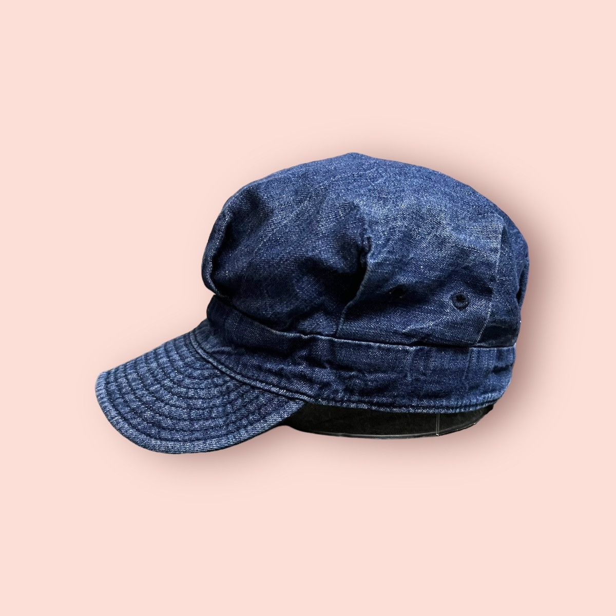Beams Plus VINTAGE BEAMS JAPAN DENIM HAT LEATHER STRAPBACK Size ONE SIZE - 4 Thumbnail