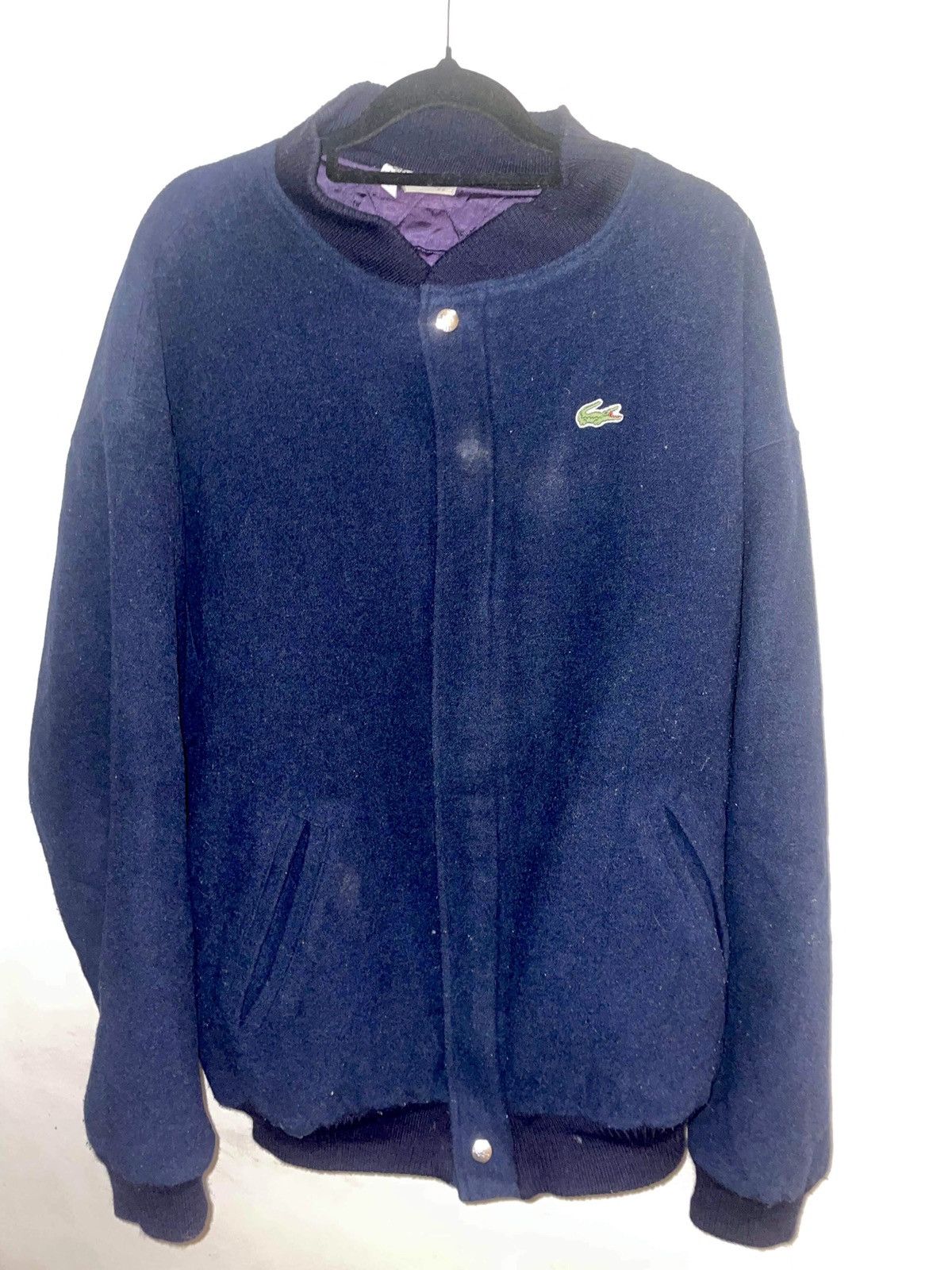 Vintage Chemise Lacoste Wool Bomber Jacket - Outerwear