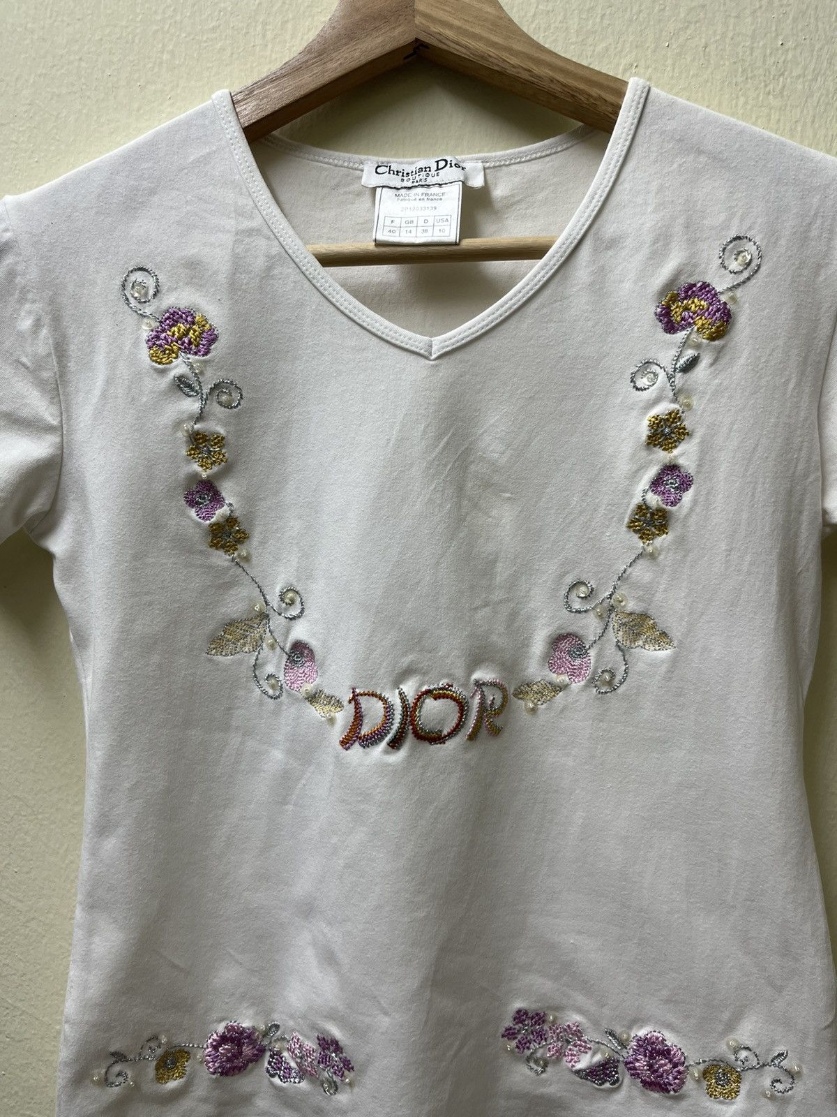 Designer Christian Dior Spellout Flower Design Size US S / EU 44-46 / 1 - 2 Thumbnail