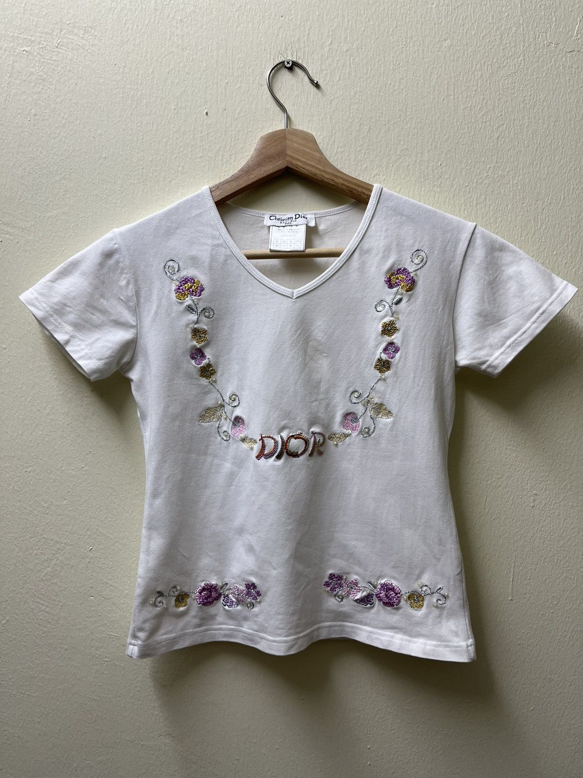Designer Christian Dior Spellout Flower Design Size US S / EU 44-46 / 1 - 1 Thumbnail