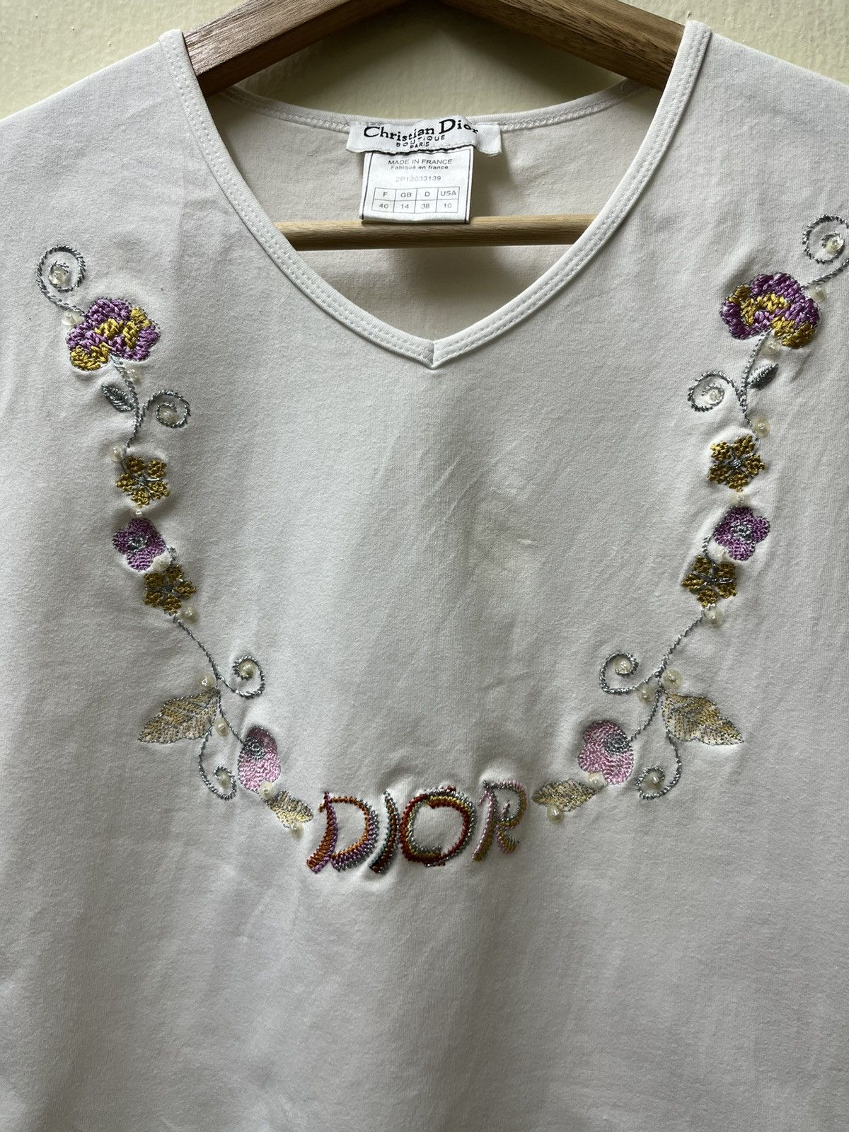Designer Christian Dior Spellout Flower Design Size US S / EU 44-46 / 1 - 5 Thumbnail